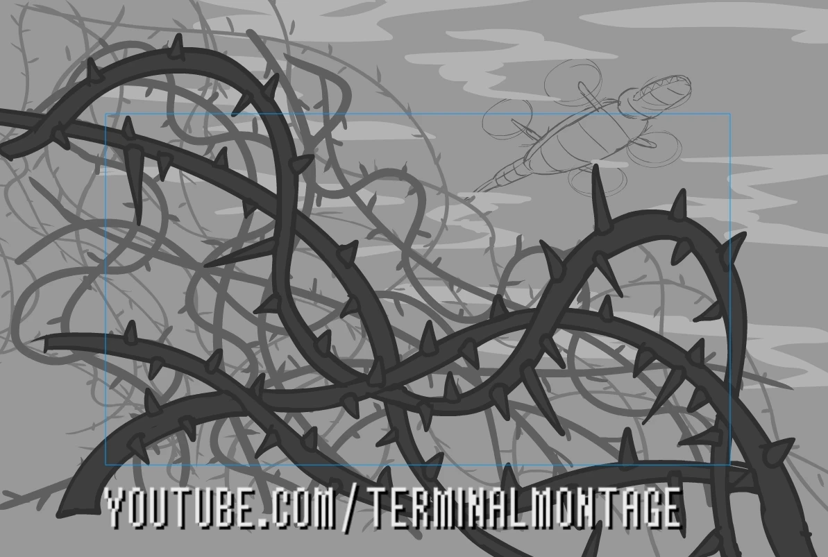 Screenshot of my animatic for DKC2