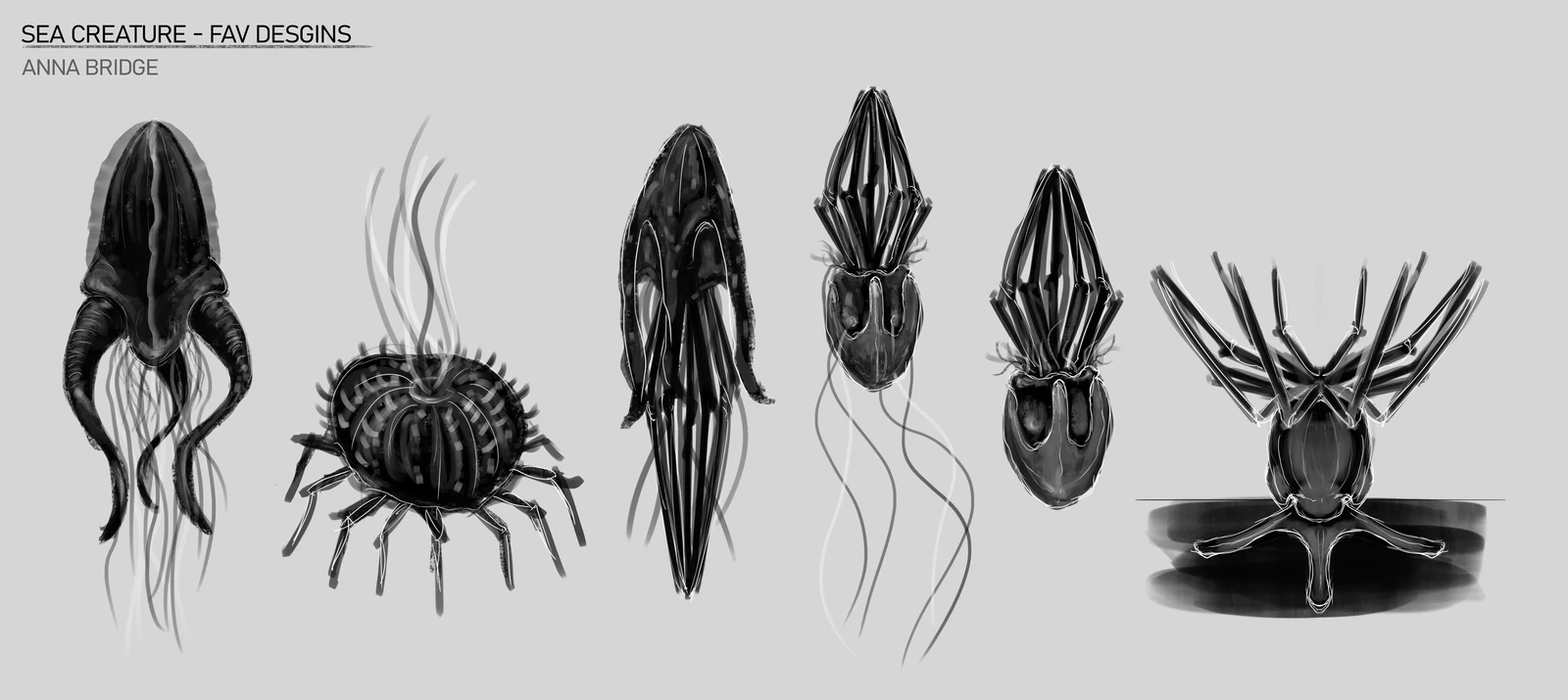 Jellyfish Creature Sketches