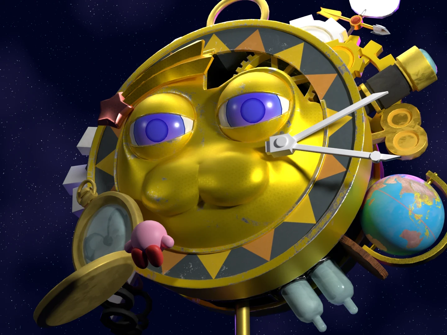 Final Render 3 - Kirby model from Kirby Star Allies