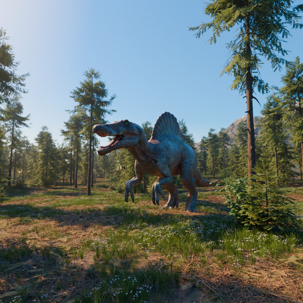 Realistic Spinosaurus 3D Render