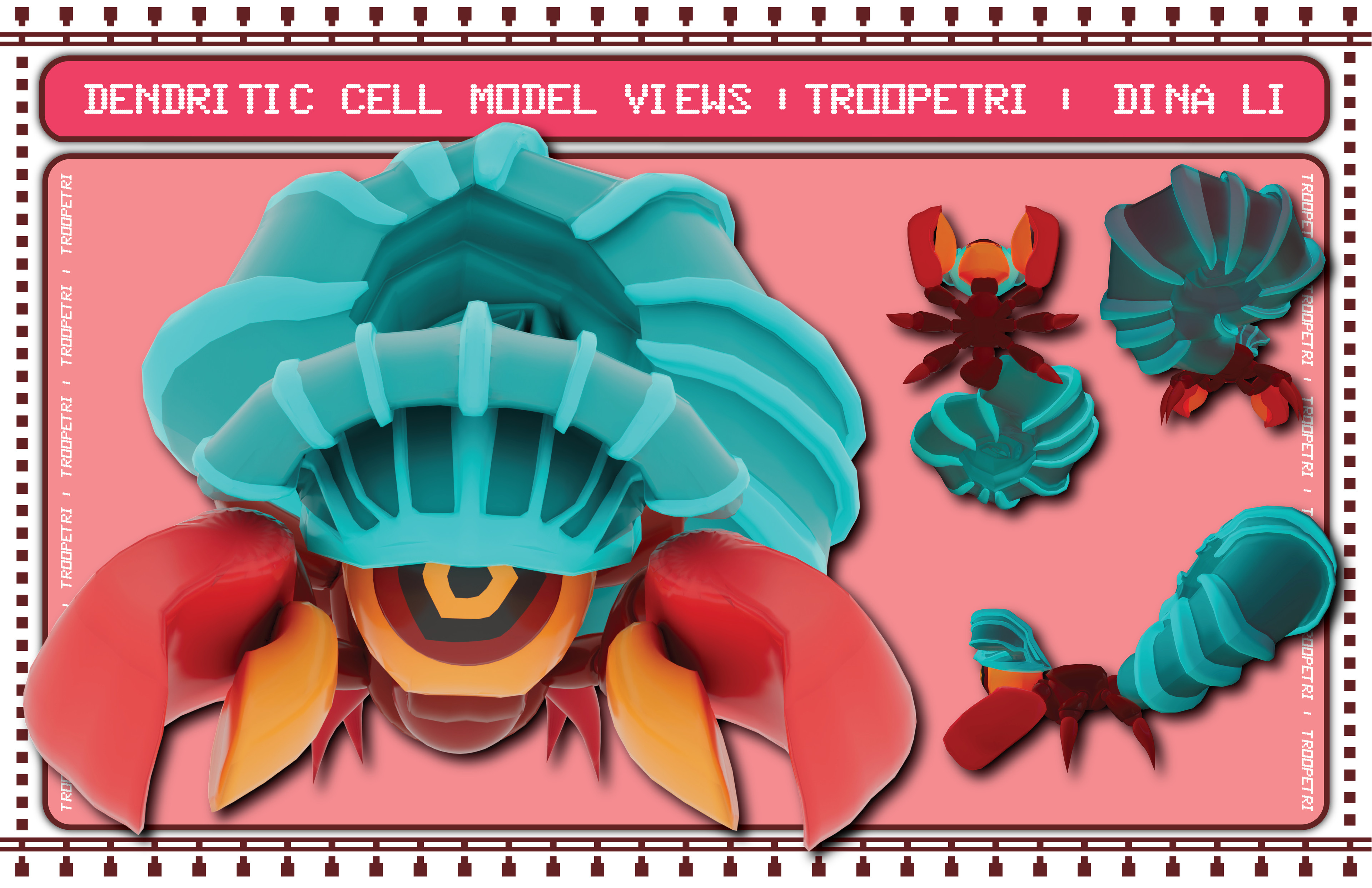 Render sheet of stylized Dendritic Cell