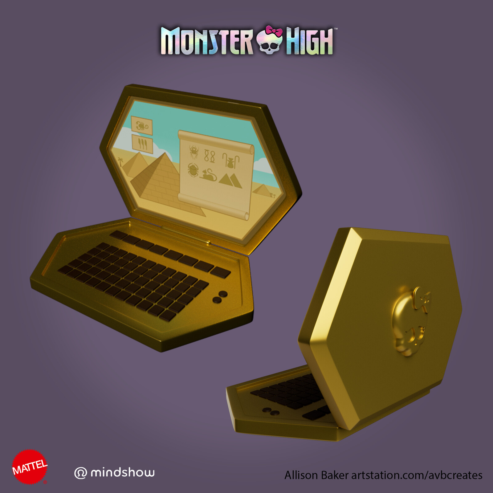 Nefara's Laptop for "Monster High" | Mindshow for Mattel