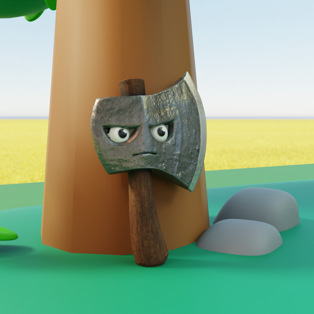 Grumpy Axe Character (Blender &amp; Substance Painter)