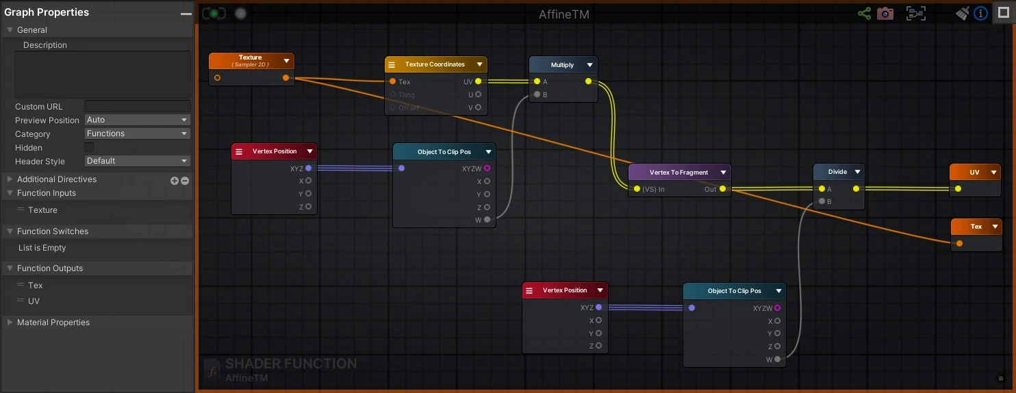 The shader supports Affine Texture Mapping and Vertex Snapping to emulate the retro feel of Software Rendering