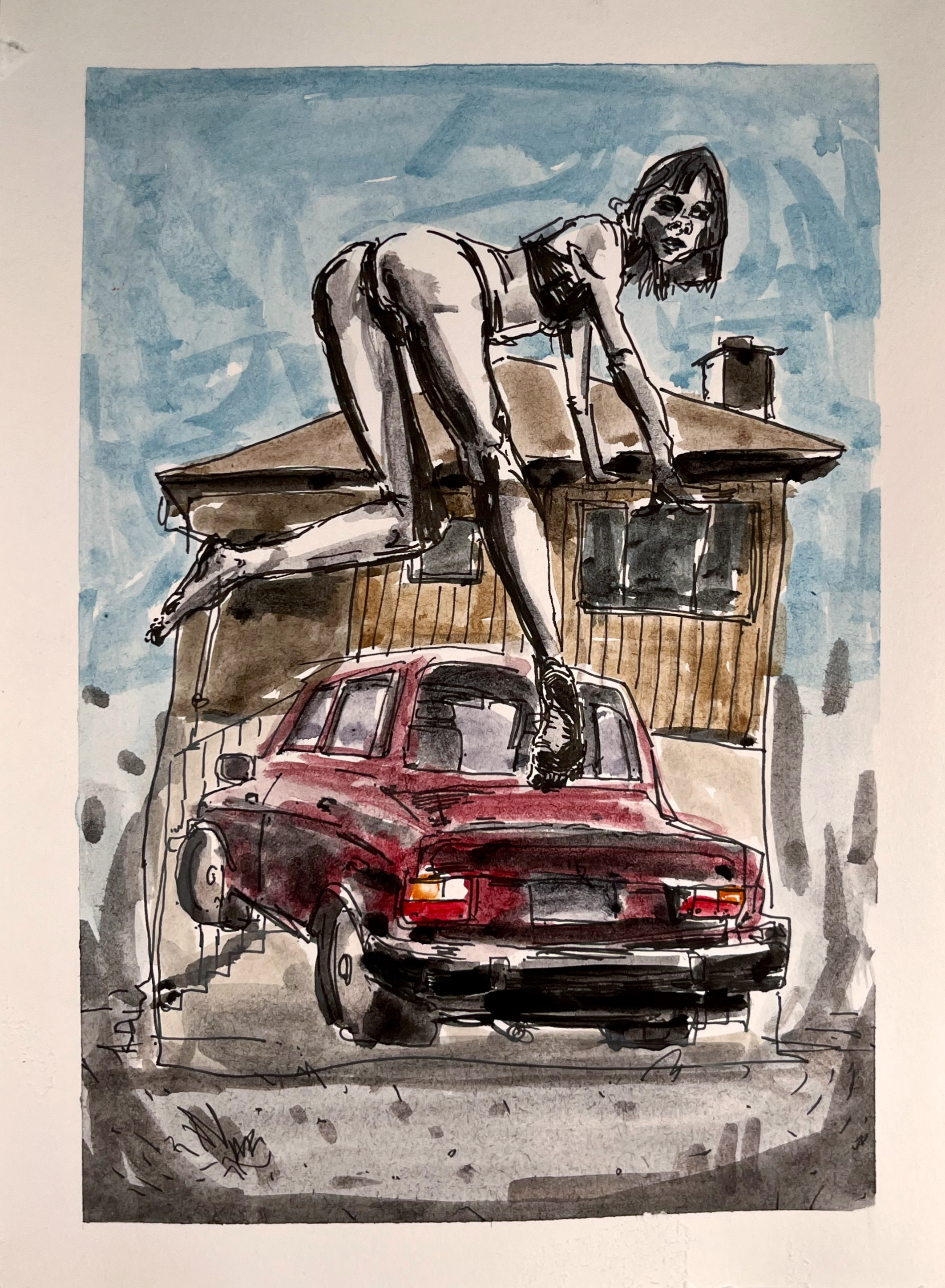 Untitled- 25x18 cm- Ink on paper, 2025