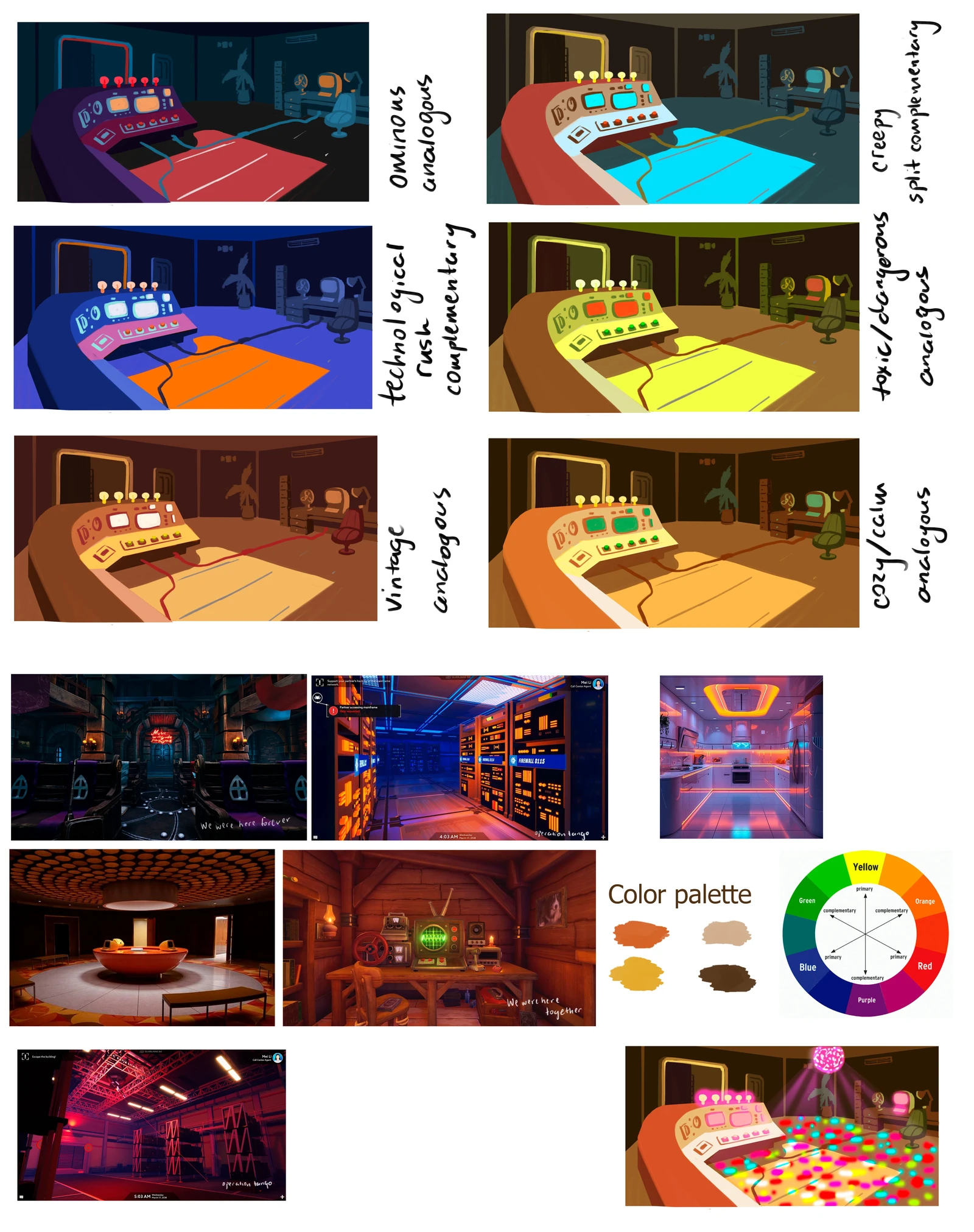 Color variations for the control room