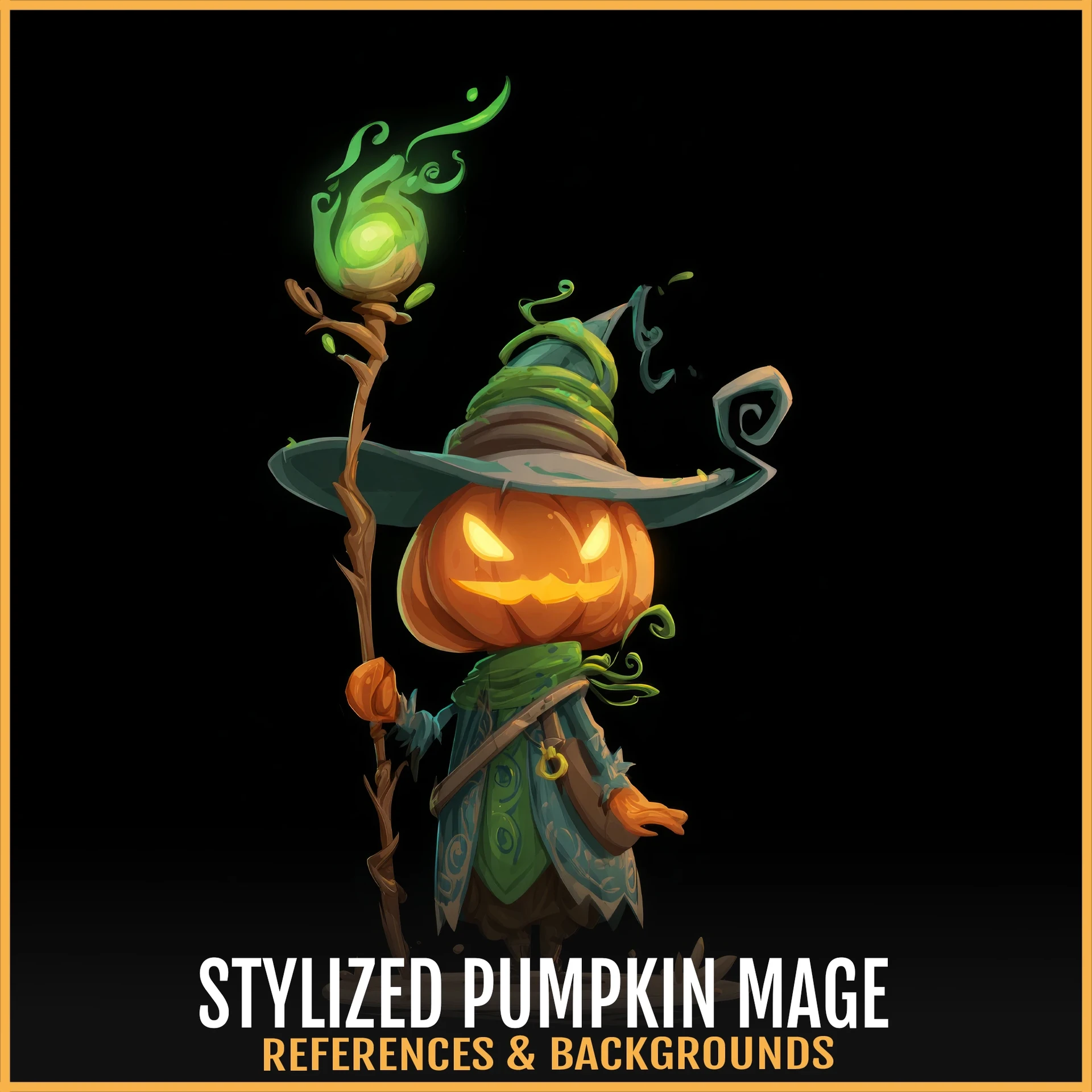 Artificial Dimension - 303 Stylized Pumpkin Mage