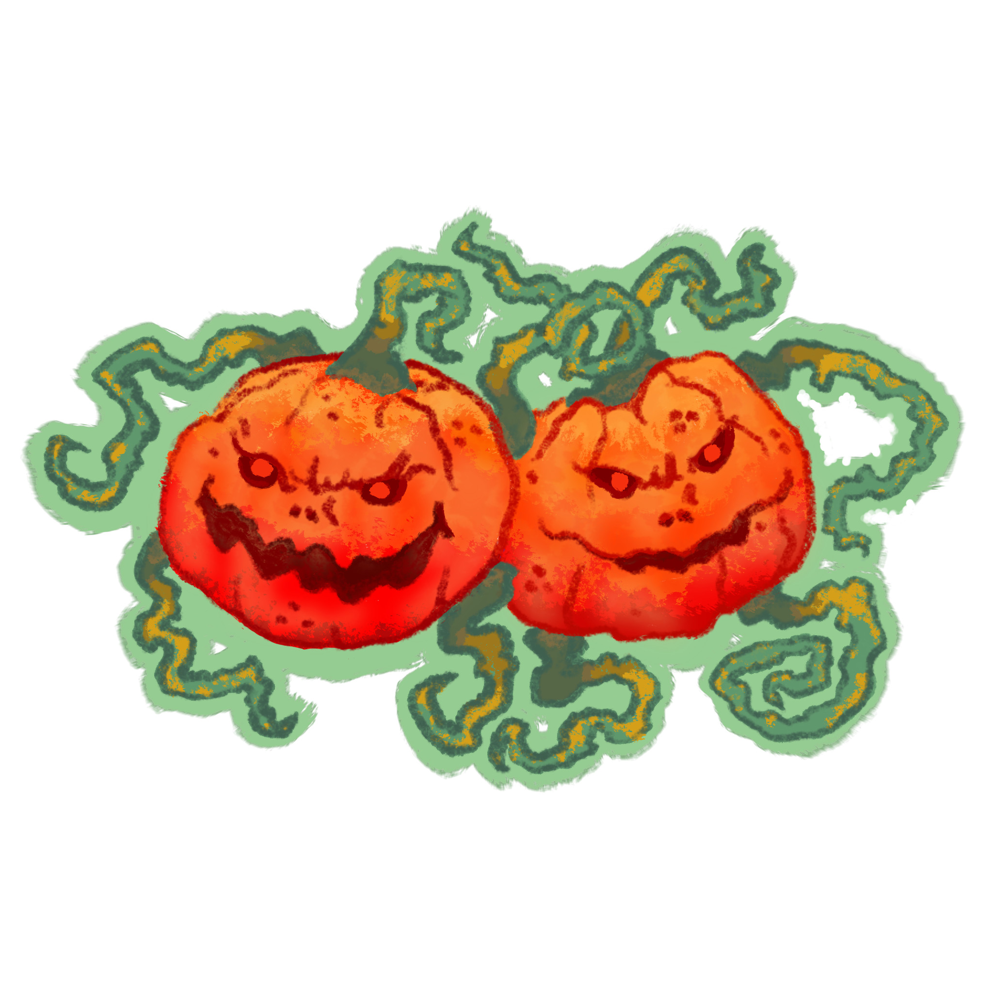 A sticker inspired by Scooby Doo and the witches ghost