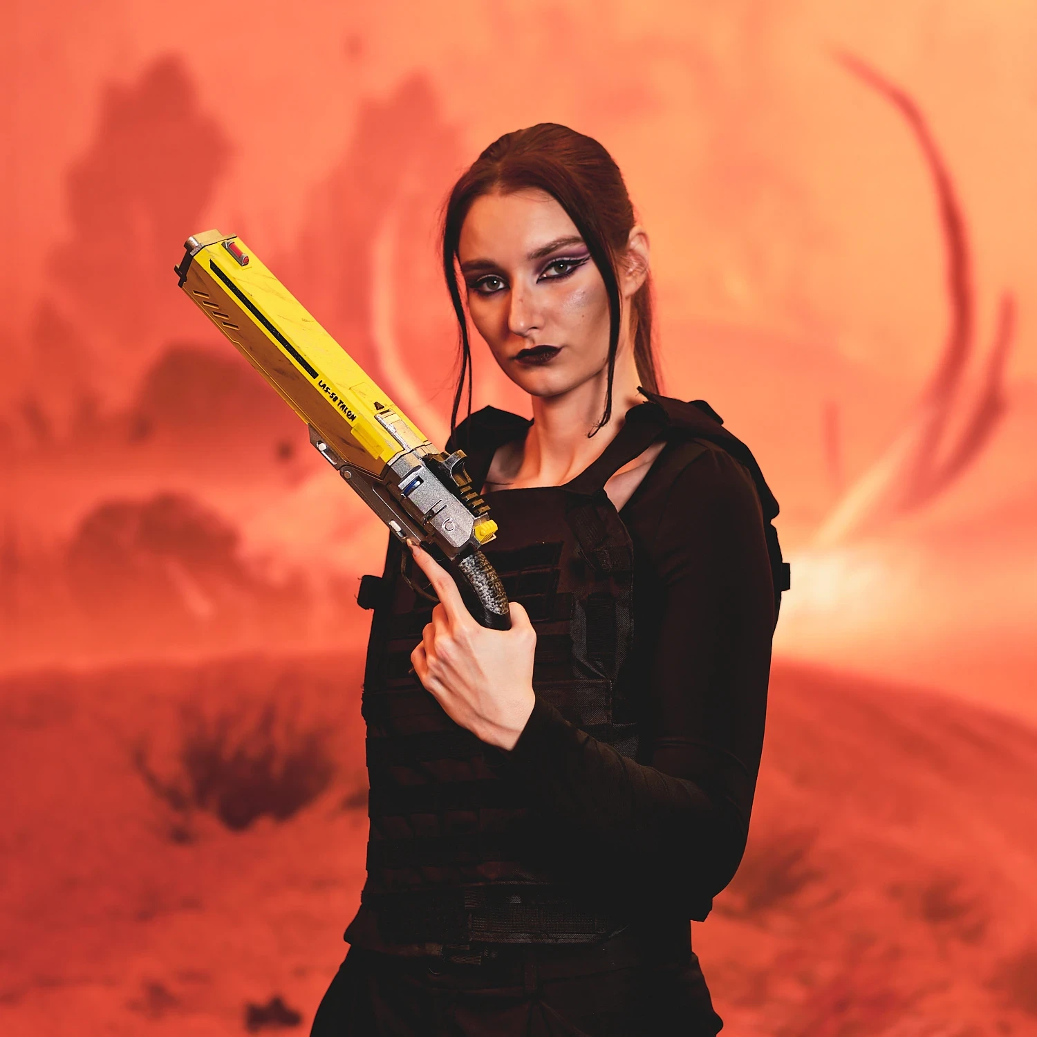 Helldivers cosplay with LAS-58 Talon prop replica by Blasters4Masters
