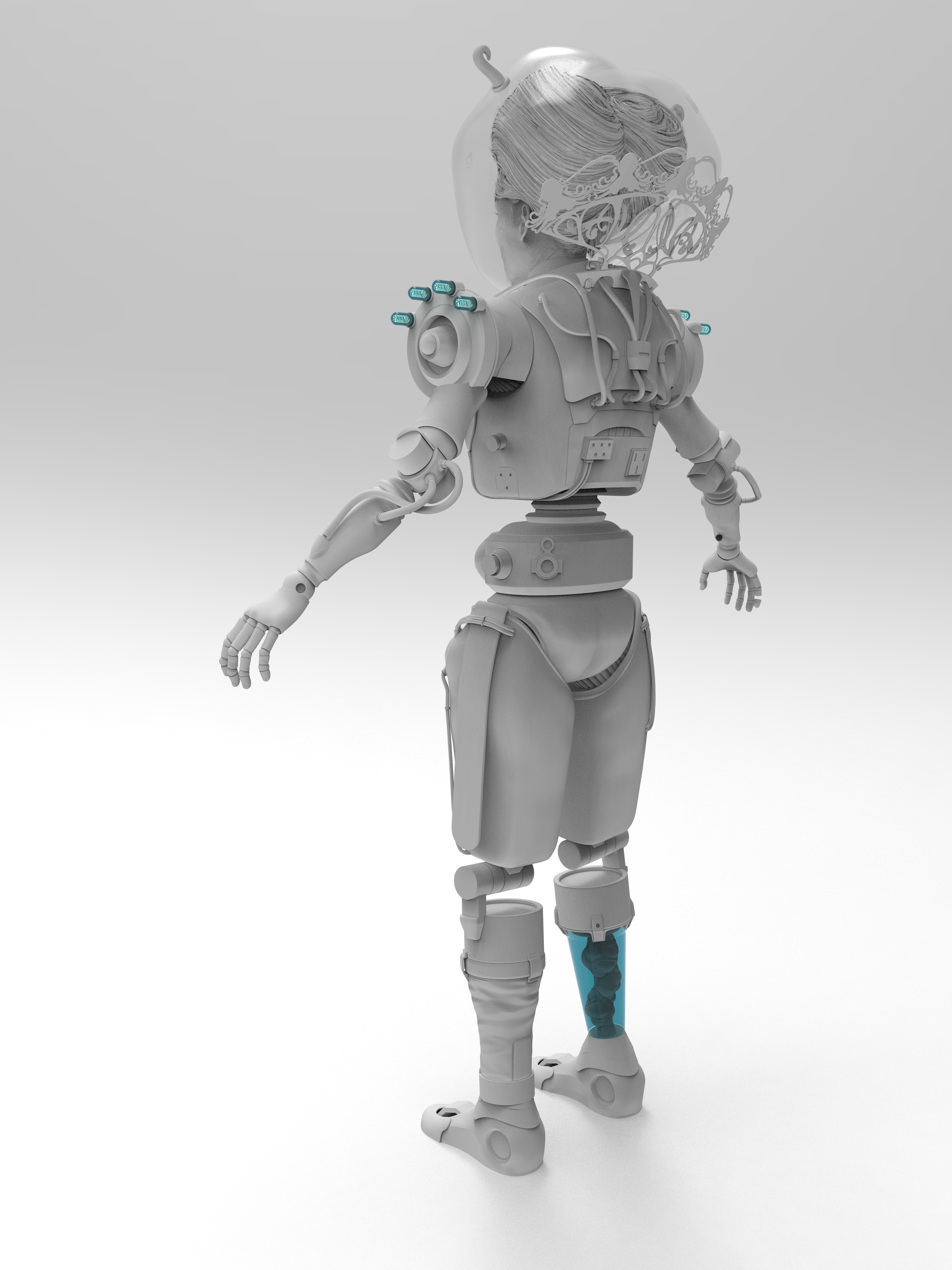 Auntie Cleo High Poly Rear Left