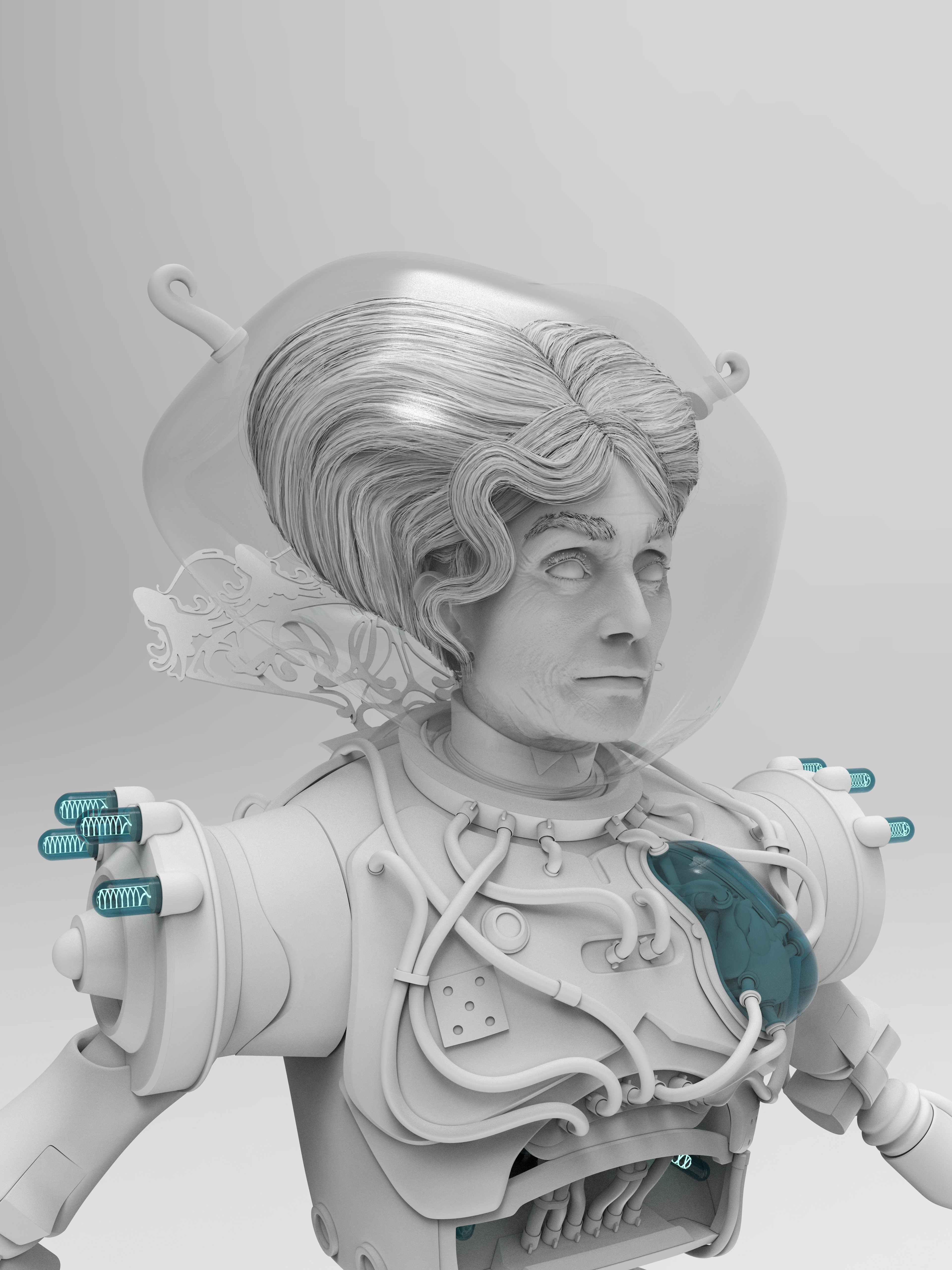 Auntie Cleo High Poly Bust Right