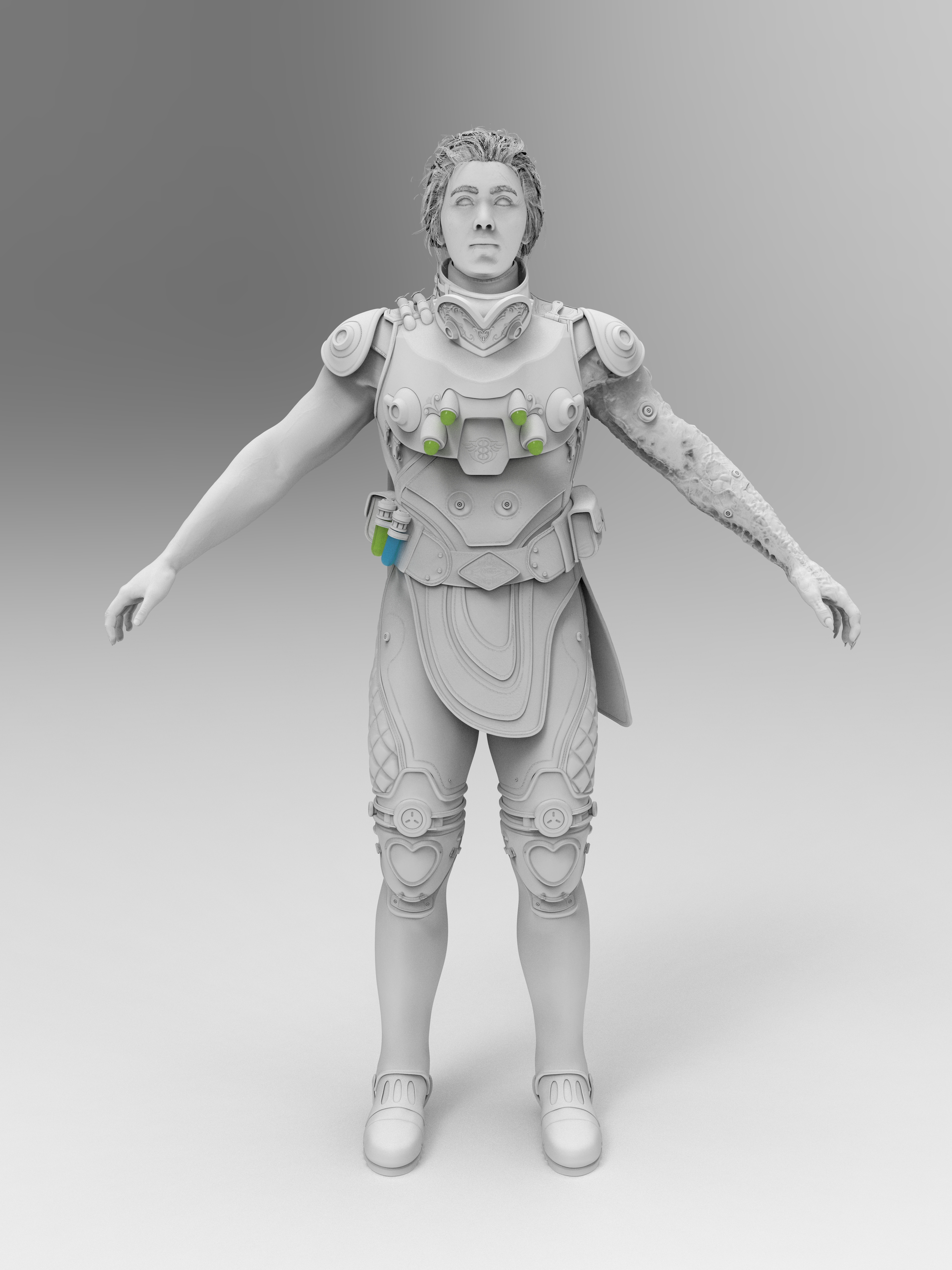 Inez High Poly Front