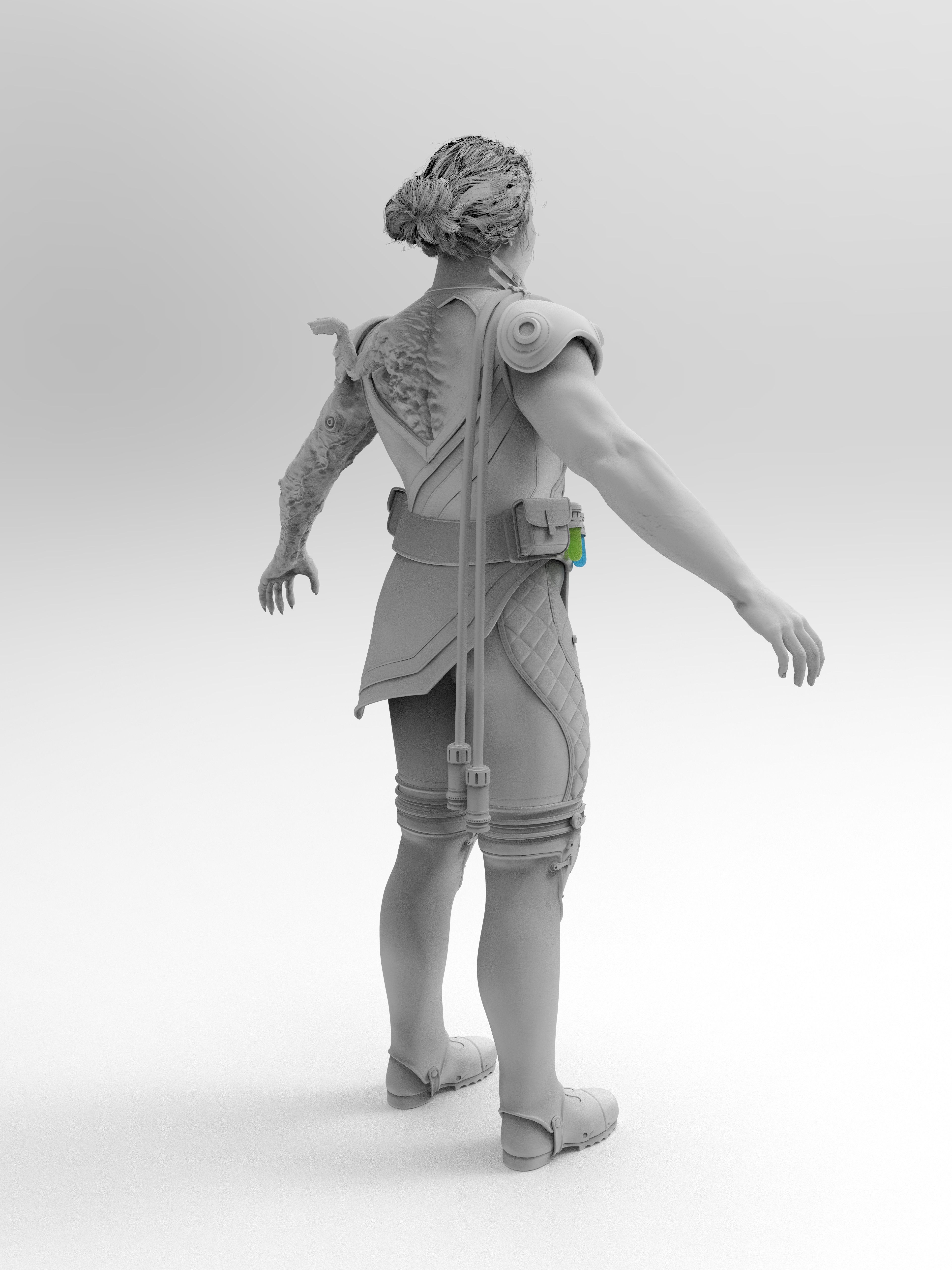 Inez High Poly Rear Right