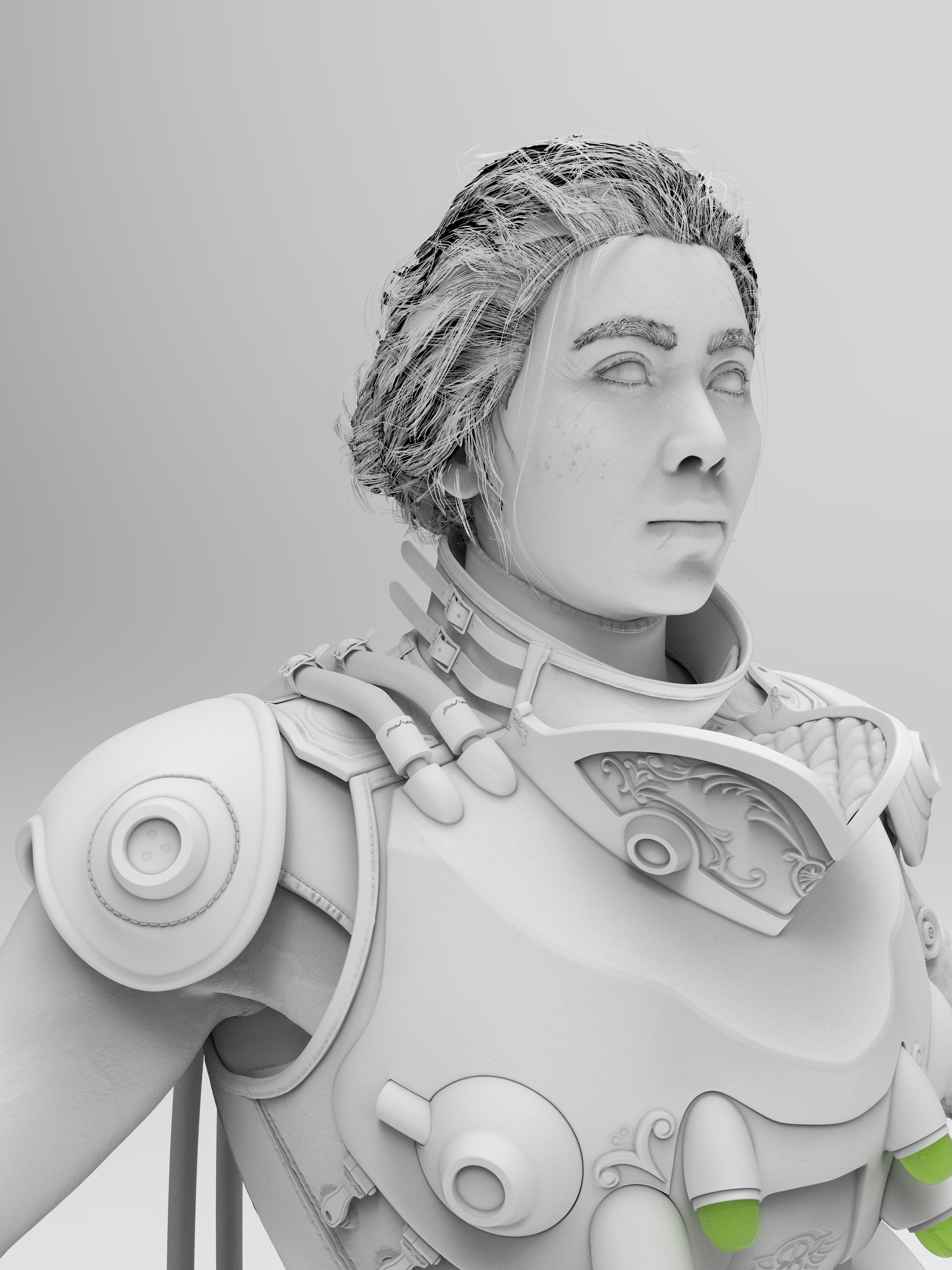 Inez High Poly Bust Right