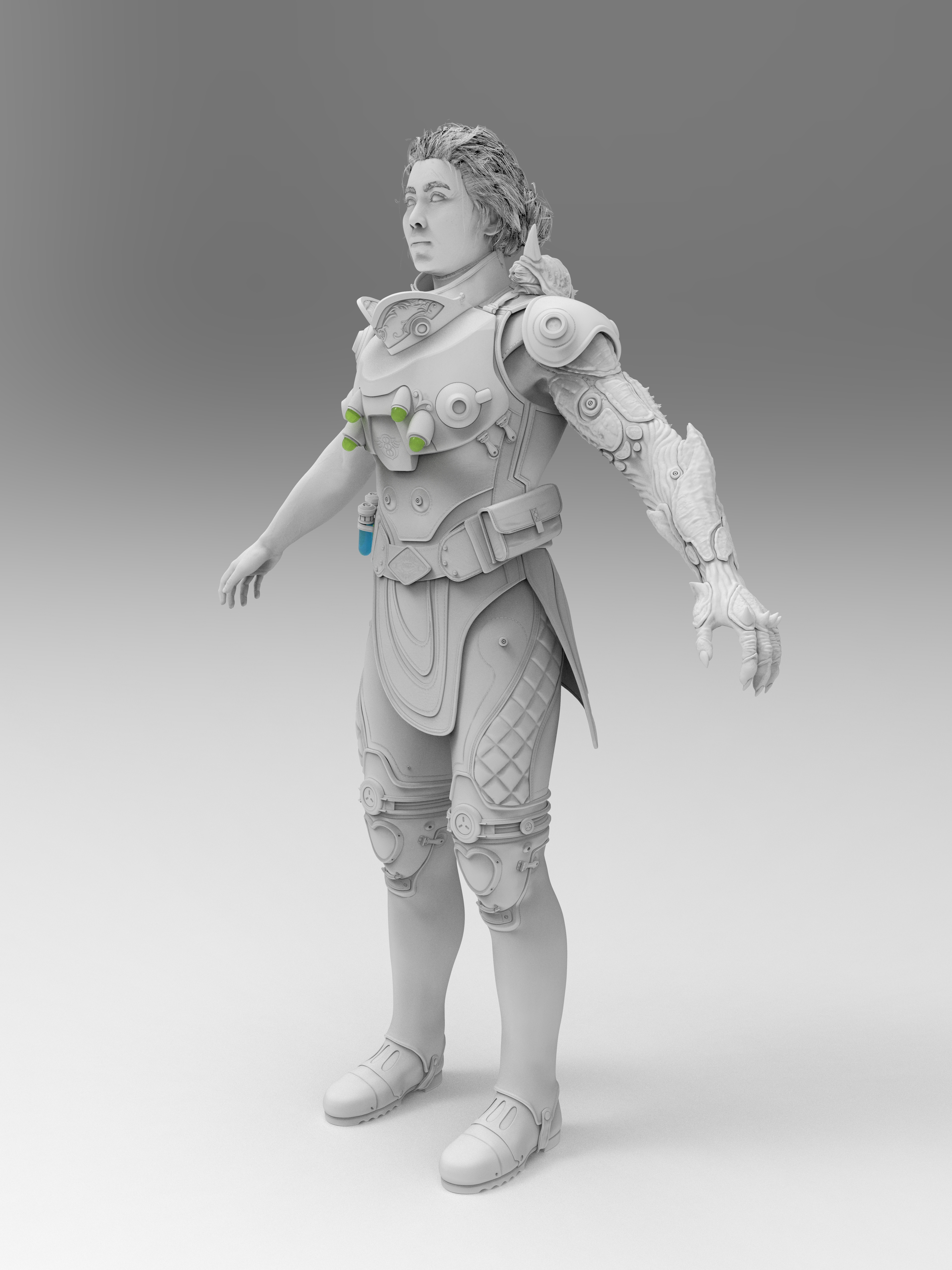 Inez High Poly Cabble Graft Front Left