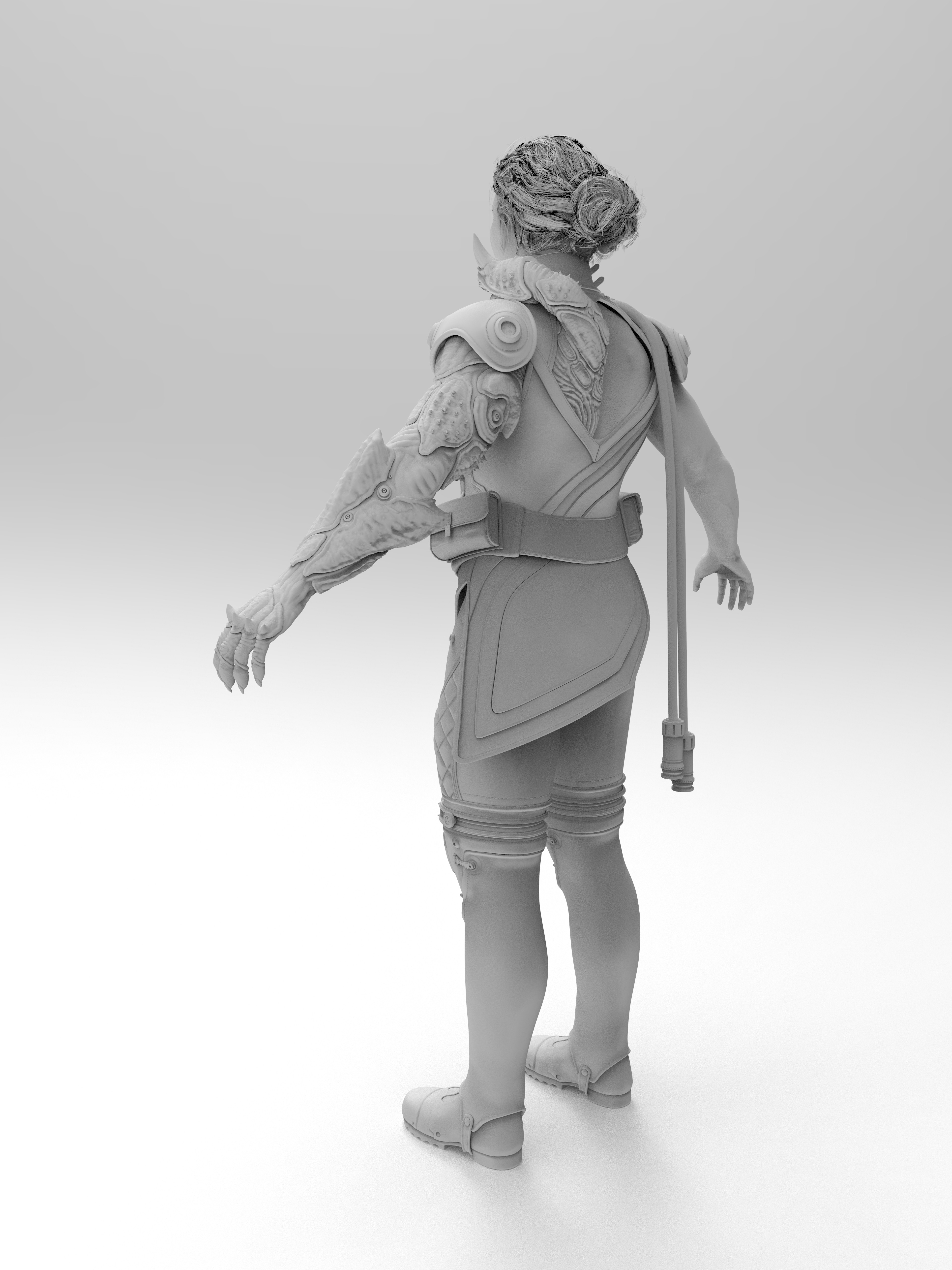 Inez High Poly Cabble Graft Rear Left