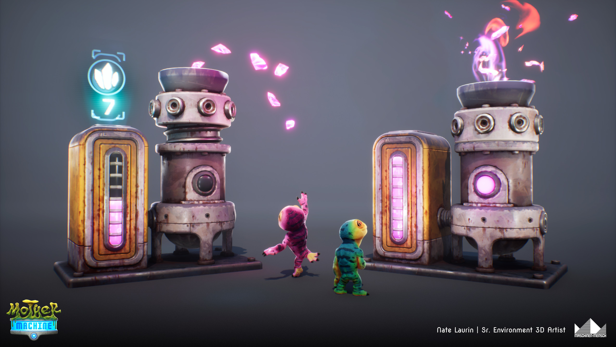 Crystal Machine - to power up outposts or purchase extra lives (depending on use-case/context).