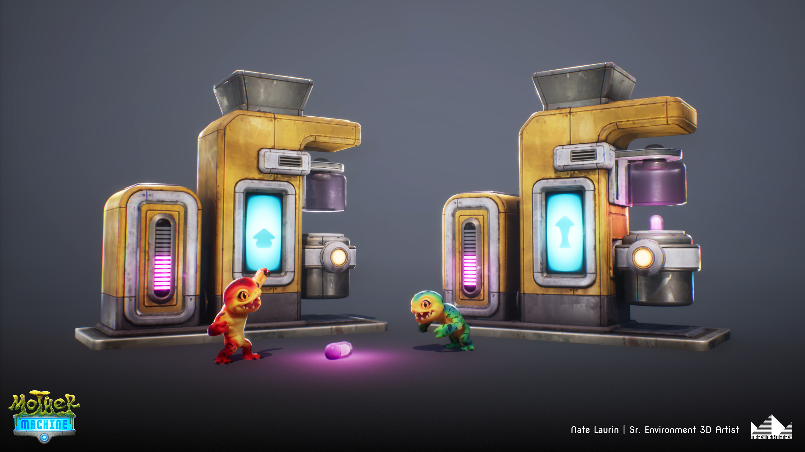 Perk Machine - trade crystals for pills that enhance your clone's survivability.