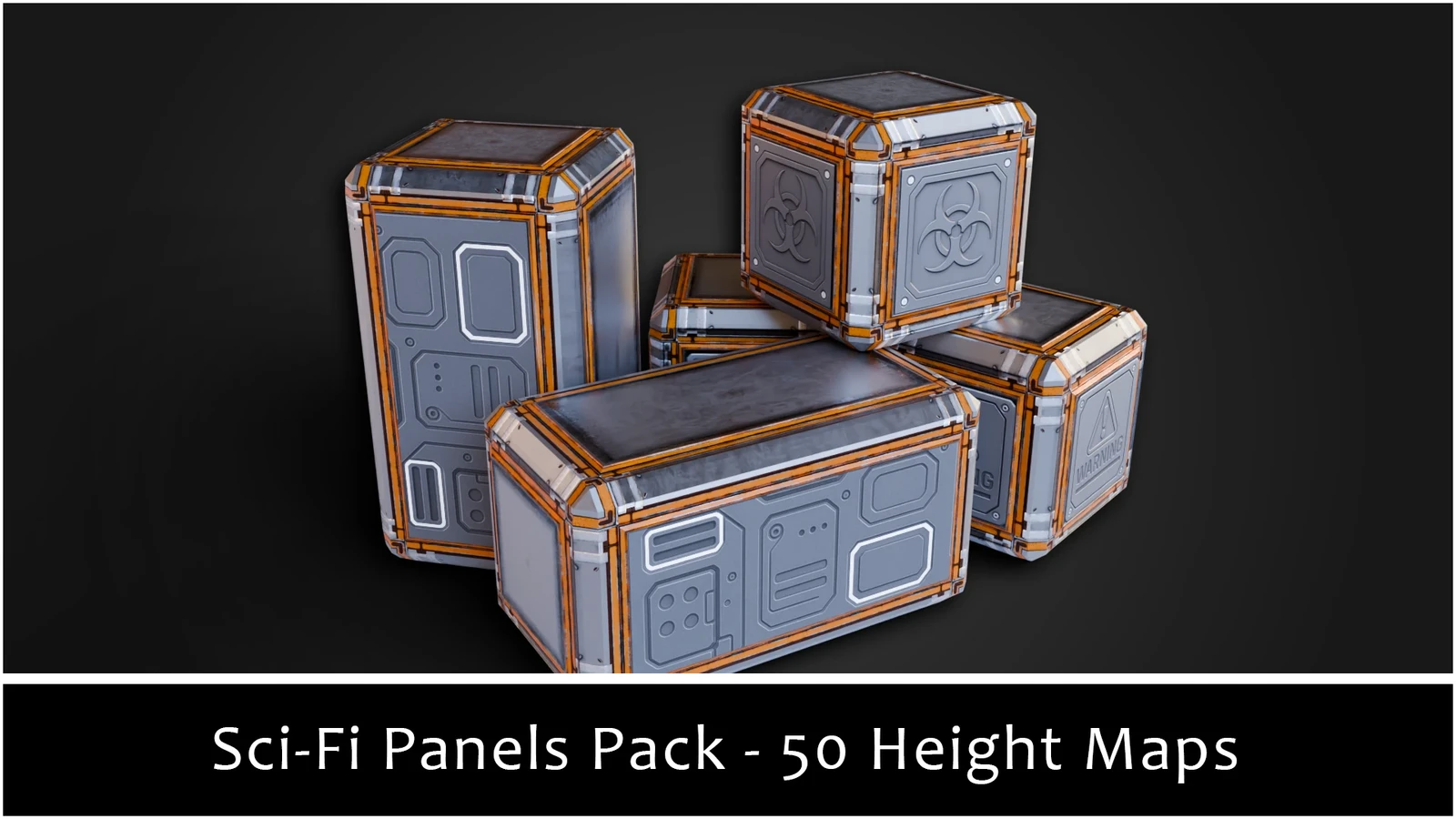  3Dt Sci-Fi Ornamental Pack – 50 Decals &amp; Stencils For Blender, Substance Painter &amp; Game Design