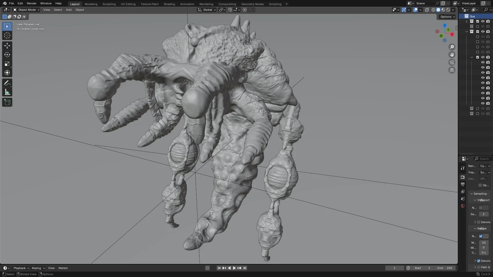 Viewport High Poly Sculpting