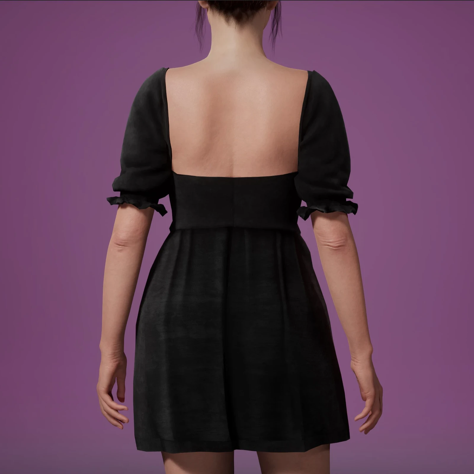 Velvet Dress Inside UE 5.6 - Back