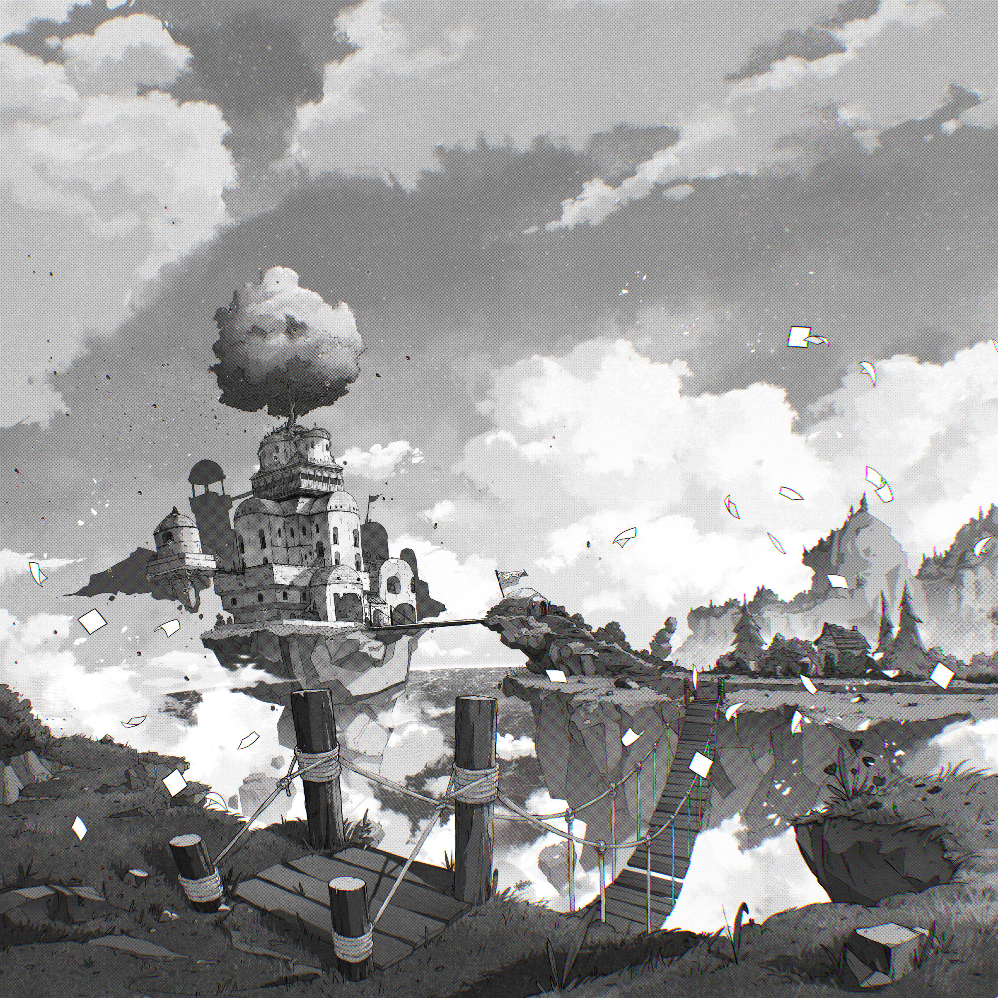 This is the current stage. In the future I will probably make colour. The layers are still seperated for animation, I just haven’t thought of anything fun to try. Suggestions welcome :)