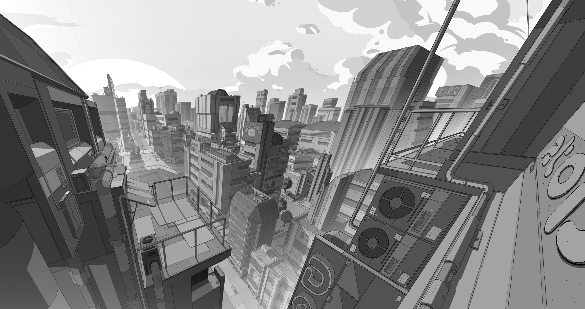 4. last week got back at it,  widened the front layers to vary the vanishing point, give a little interest maybe