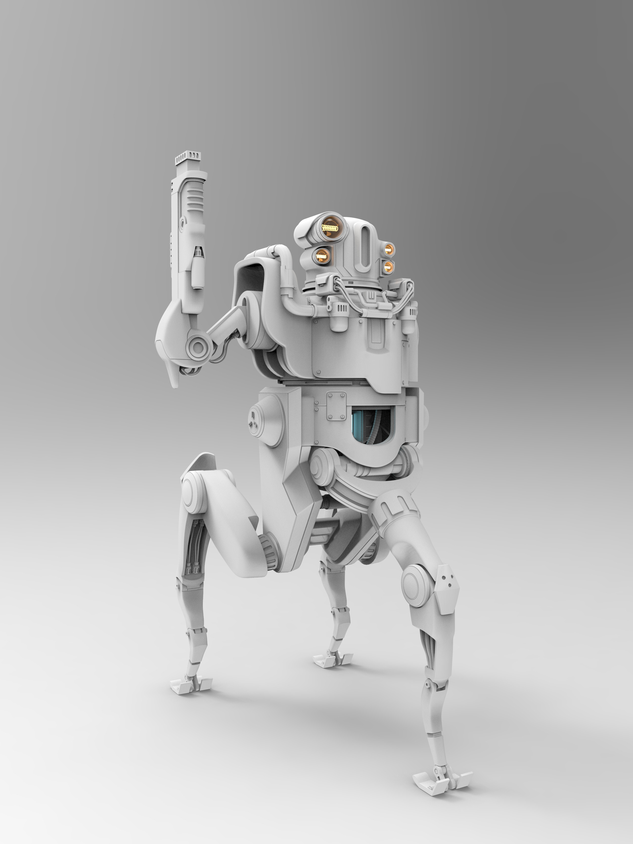 Sentry Auto-Mechanical High Poly Front Right