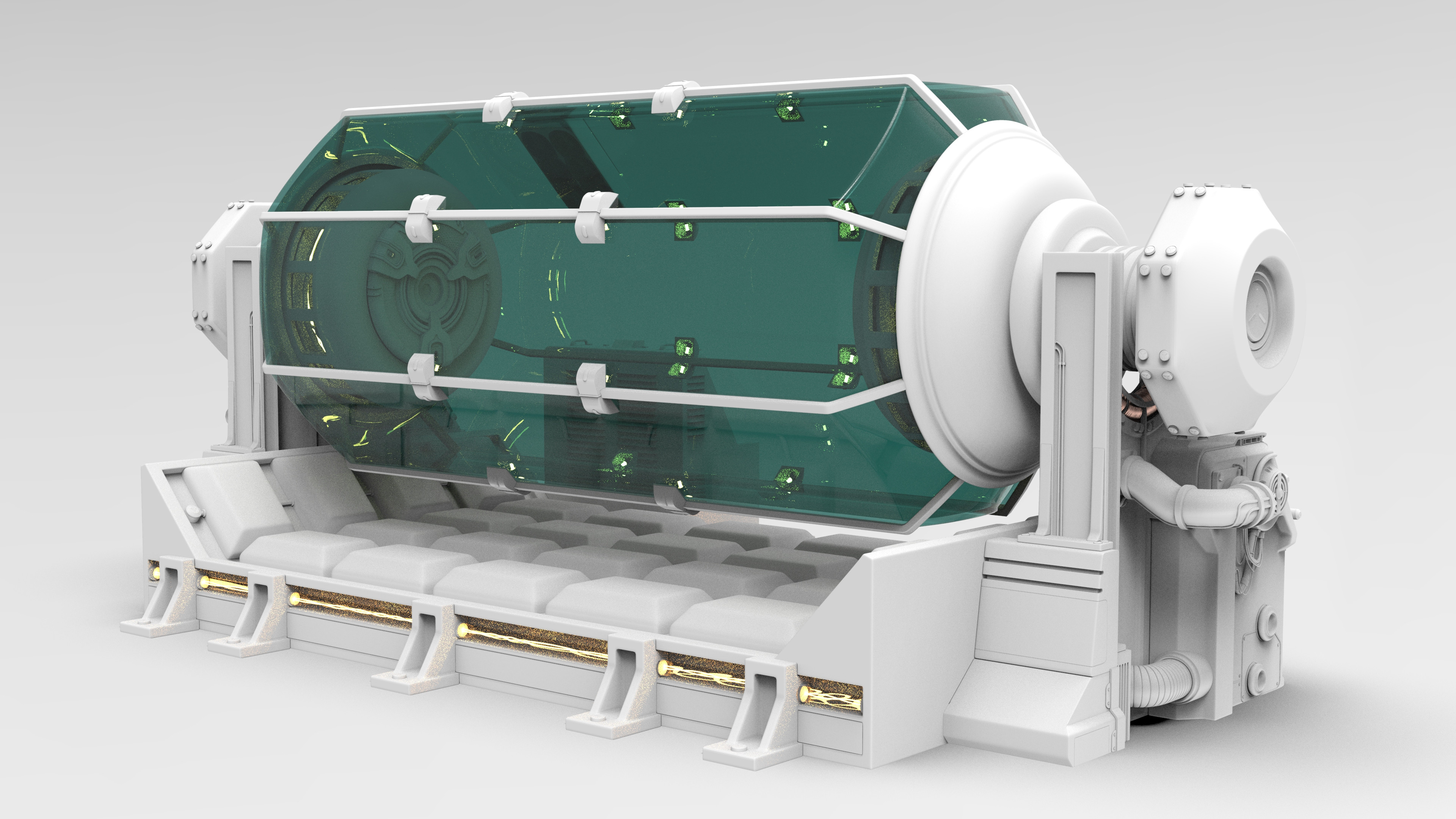 Lab Tank High Poly Rear Right
