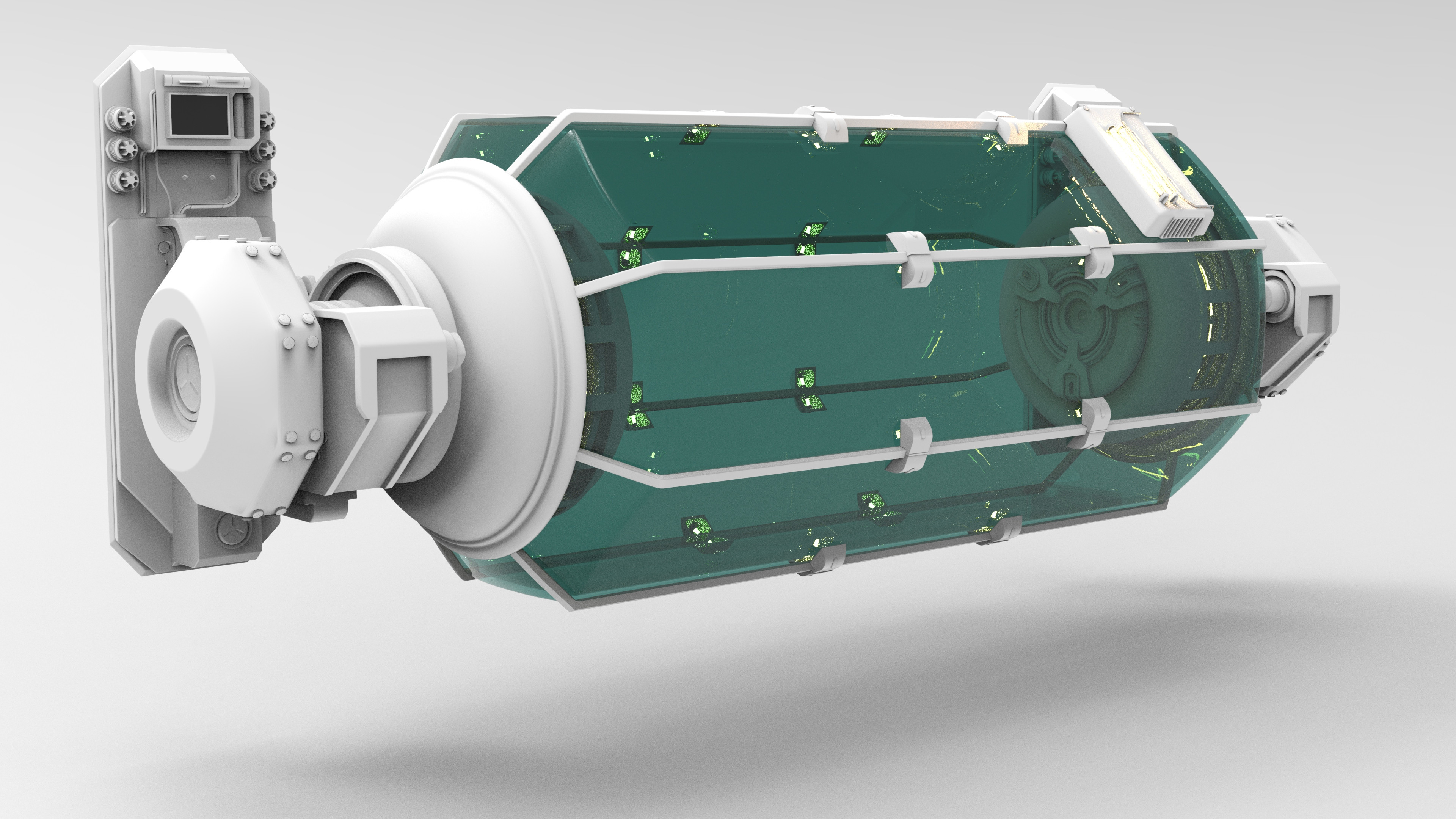 Lab Tank High Poly Front Left