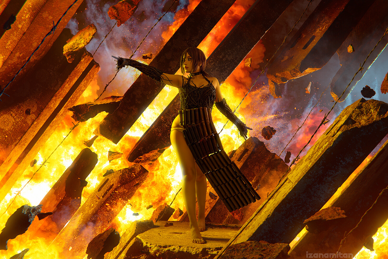 ArtStation - Reze in Devil Bomb form from Chainsaw man