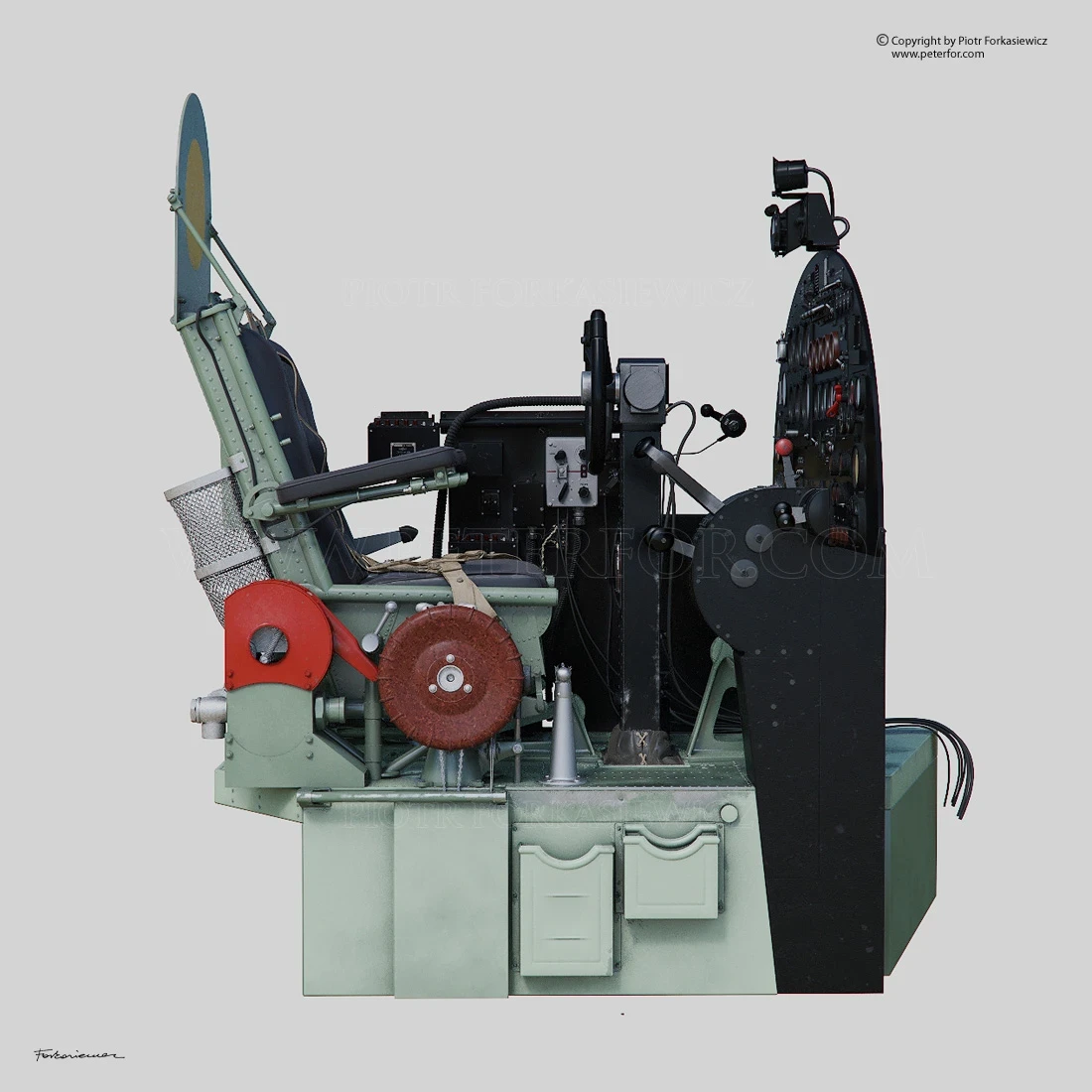 Pilot's compartment view (textured) (not included in the book)