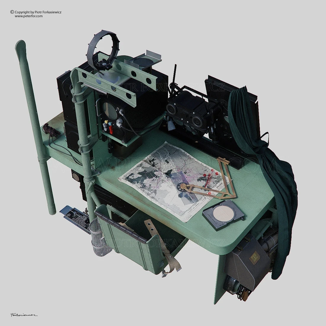 Wire Op. / Navigator's compartment view - textured (not included in the book)