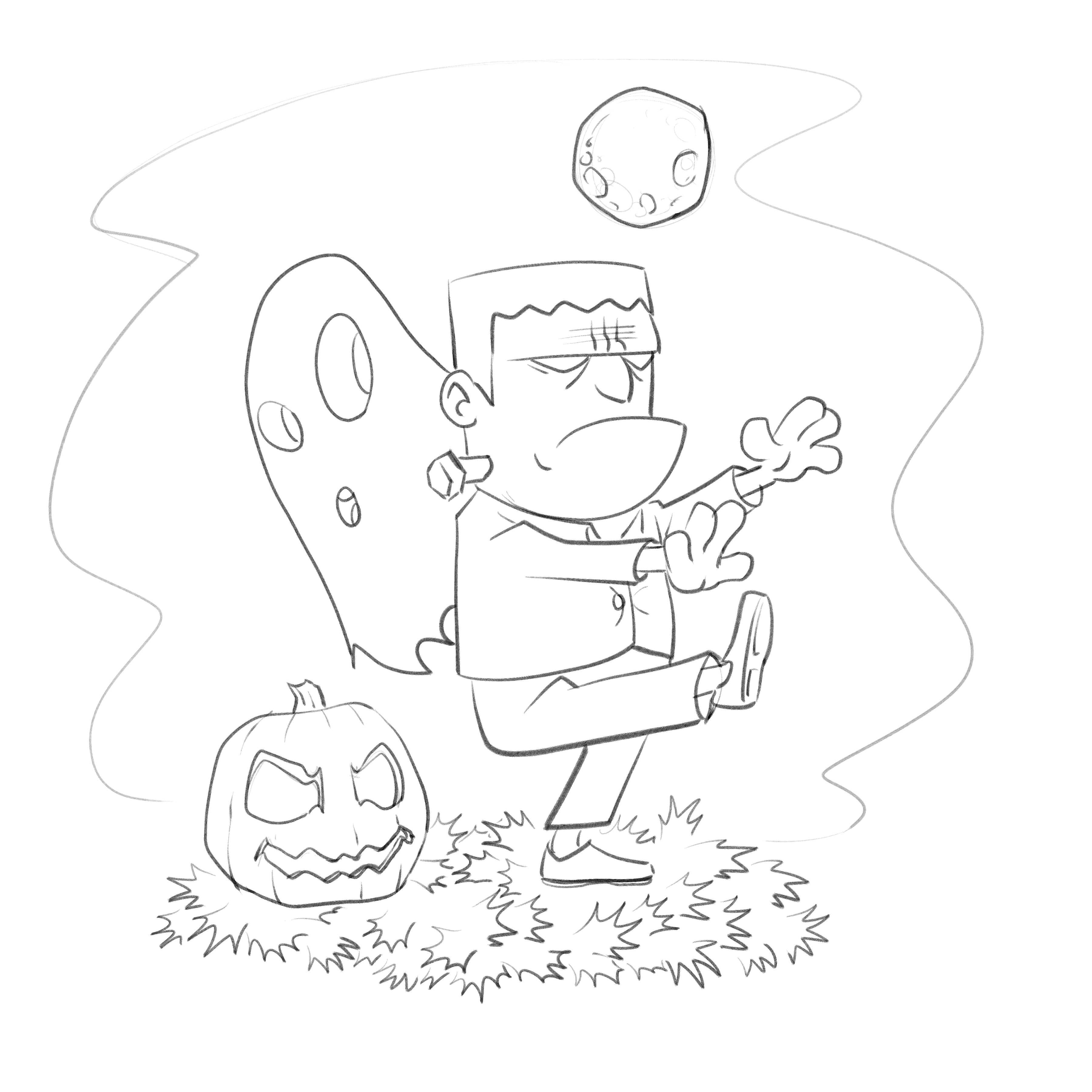 Line art, done in Clip Studio Paint. 