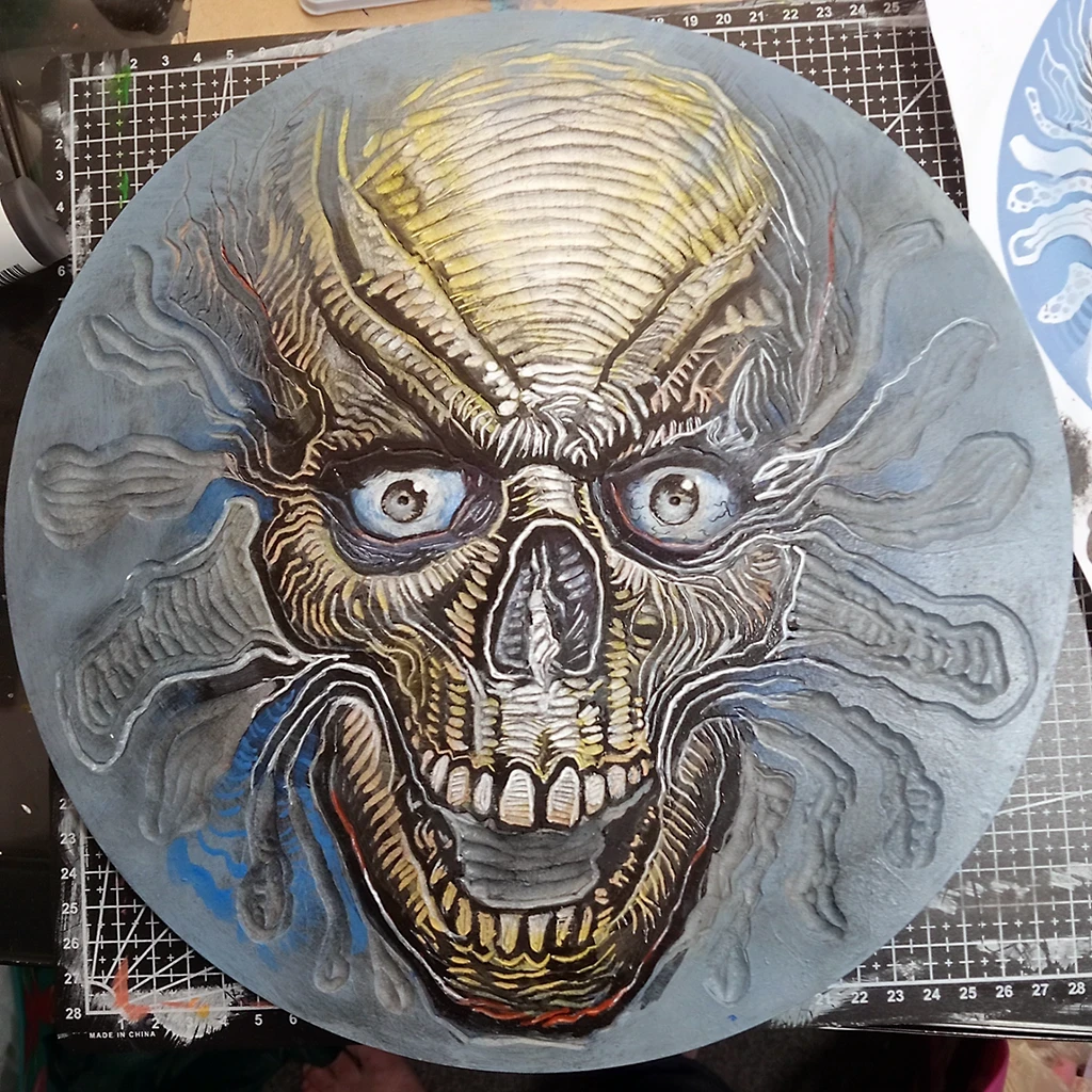 starting to cut the MDF board and working out basic values and contrast