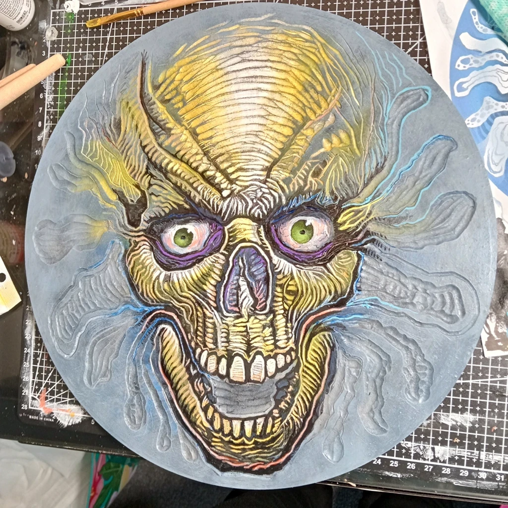 more painting, most cutting finished.