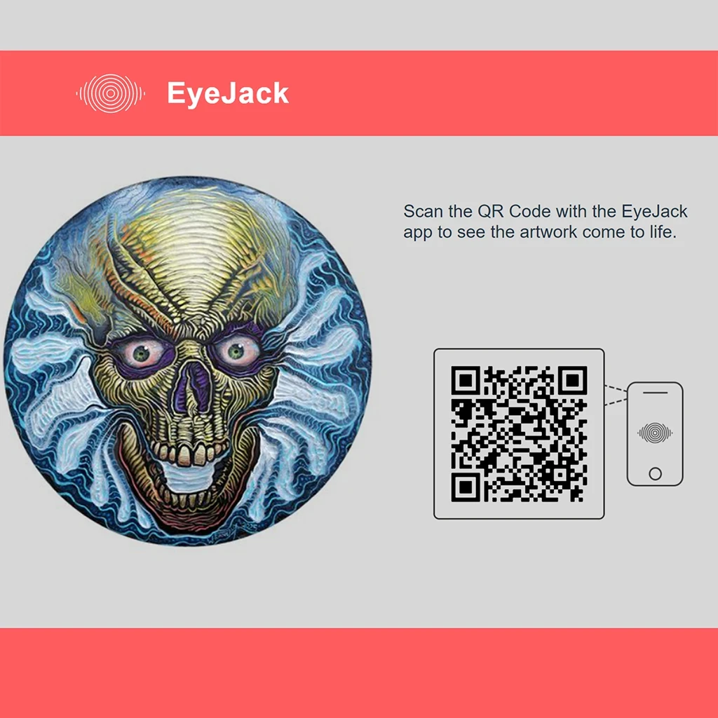 I also had an AR component with animated loop tracking onto the artwork using the Eyejack app.
