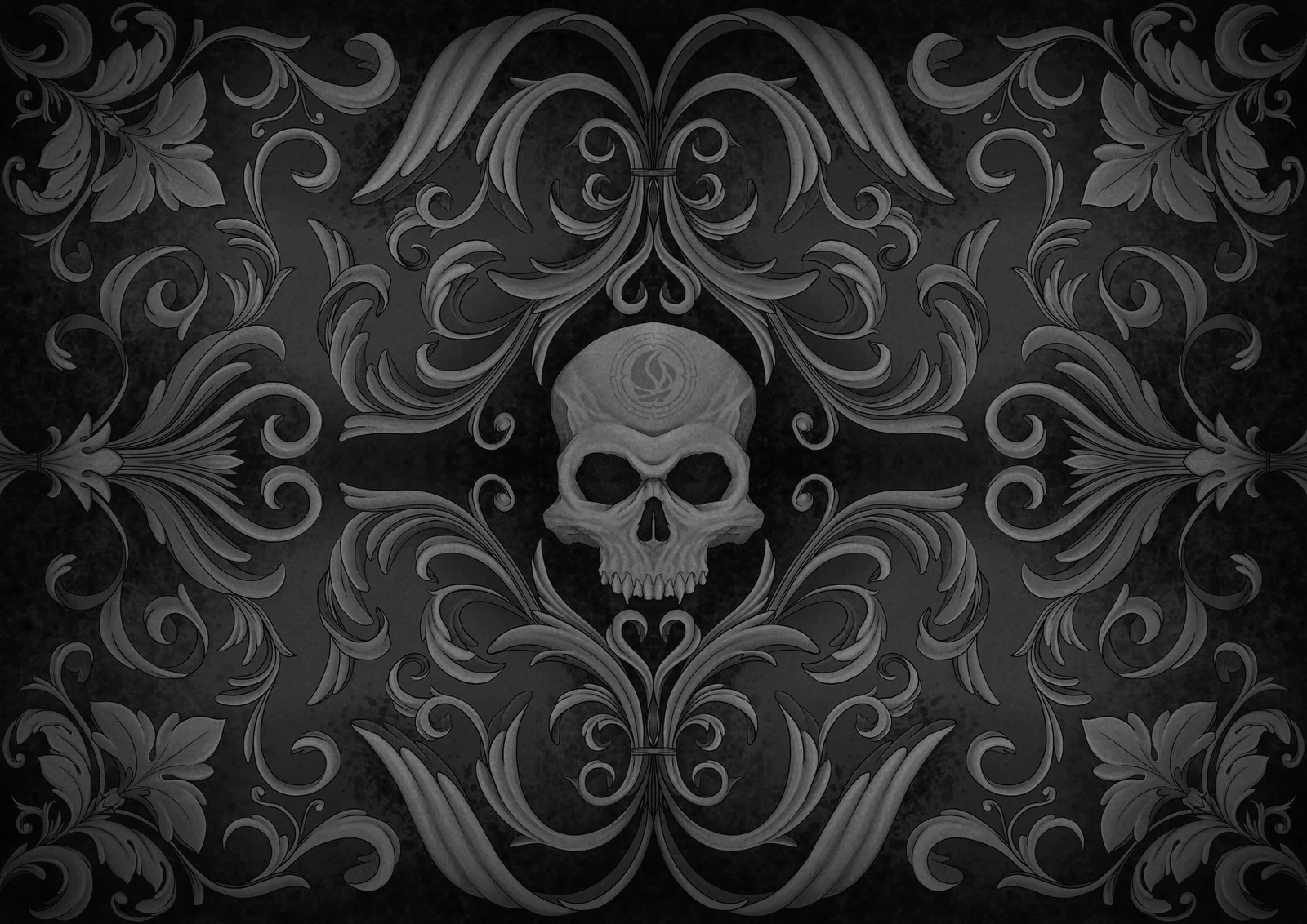 Baroque Ornament Skull