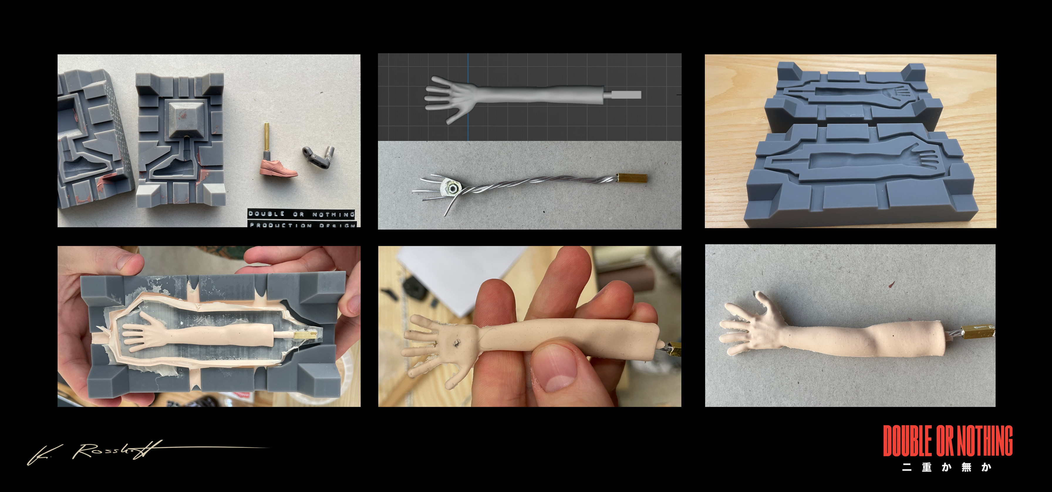 Moldmaking with Zbrush, Blender and 3D Printing.