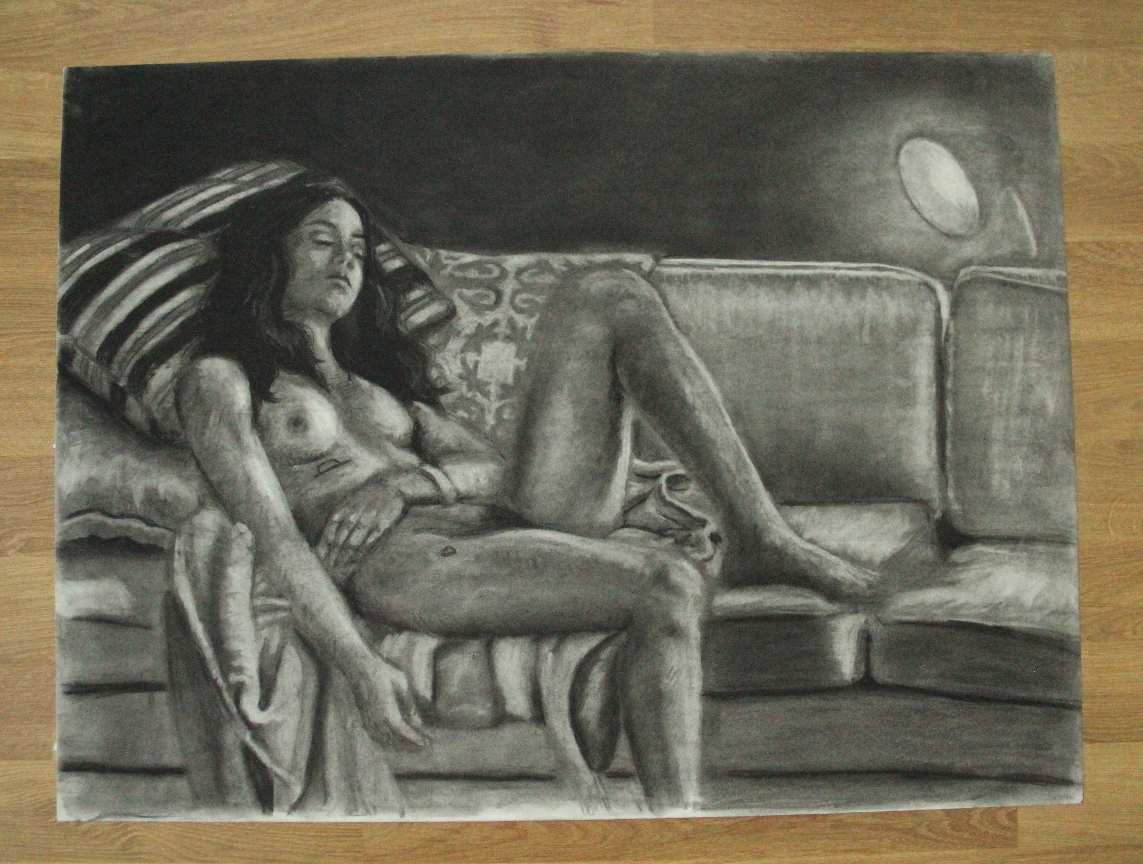 18 x 24 in, charcoal