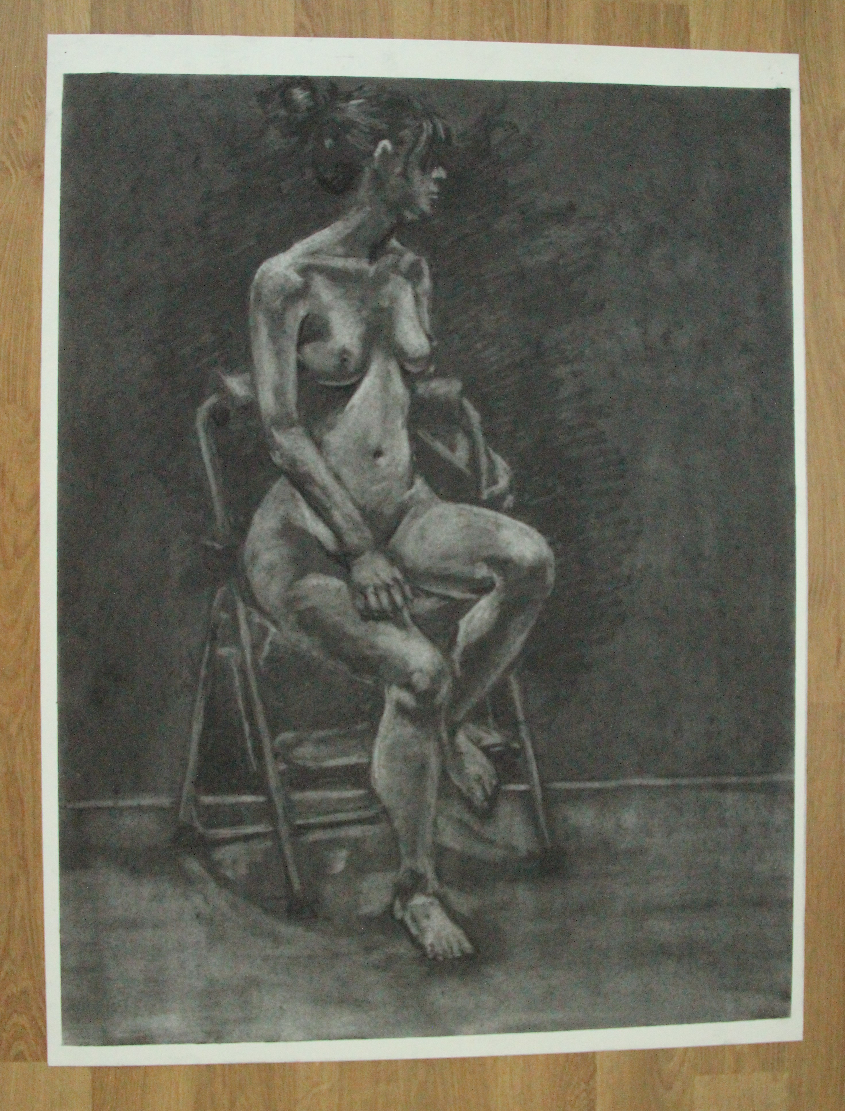 18 x 24 in, charcoal