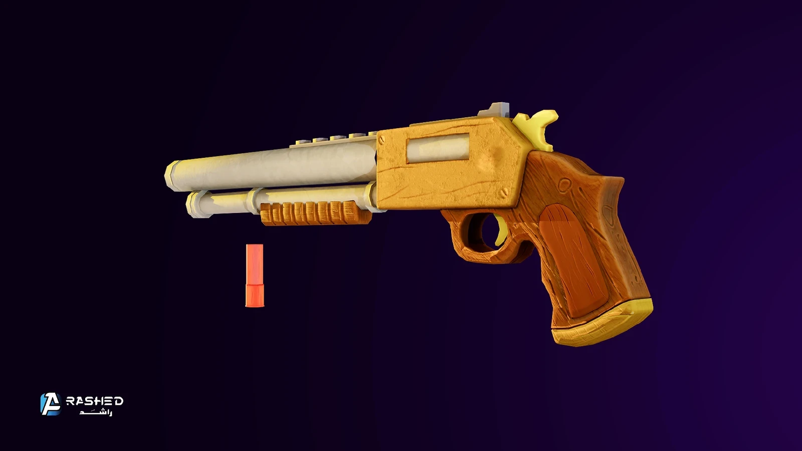 Stylized Cartoon Shotgun
