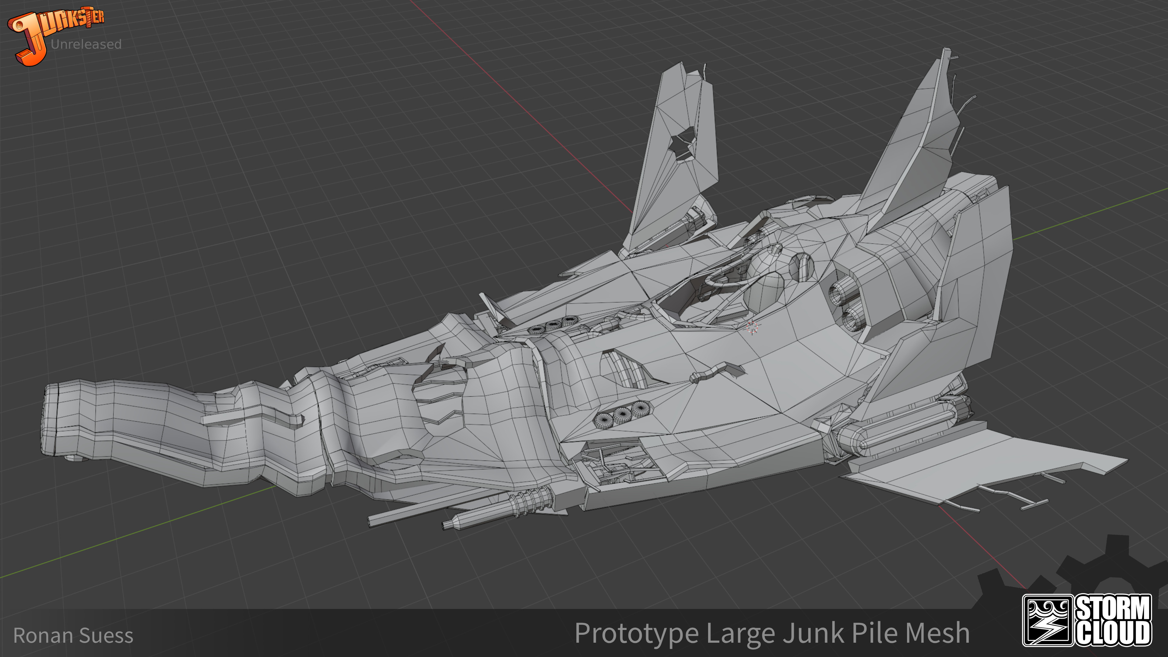 Large Junk Pile prototype mesh.
