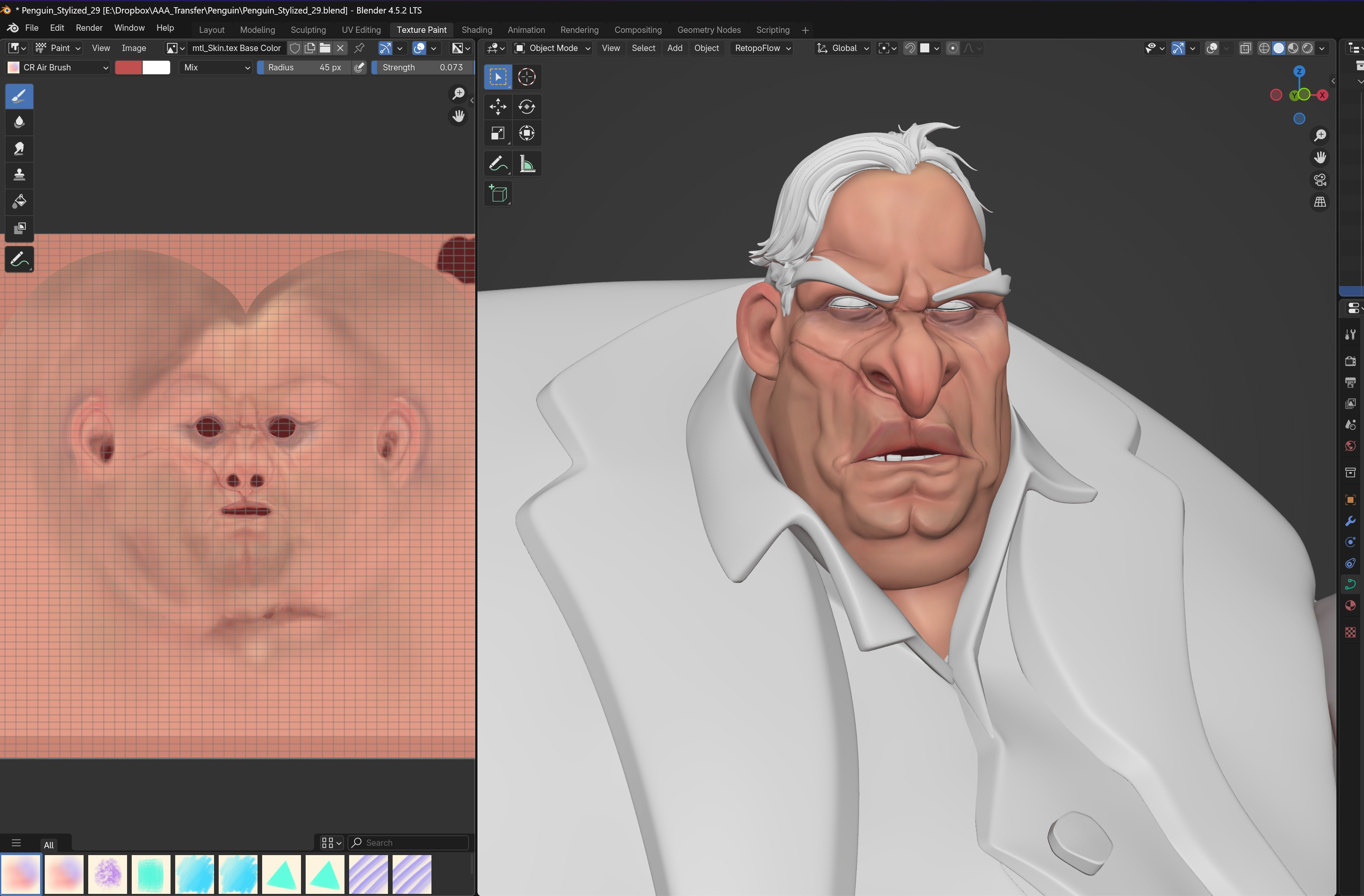 Screen Grab Face Texture Paint