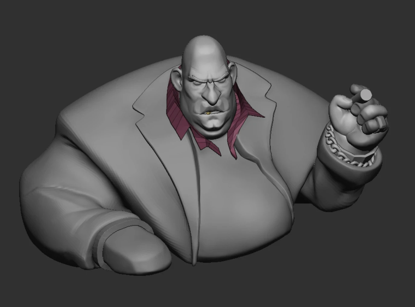 Initial Sculpt on zbrush for Ipad: Then from here finished in Blender 4.5