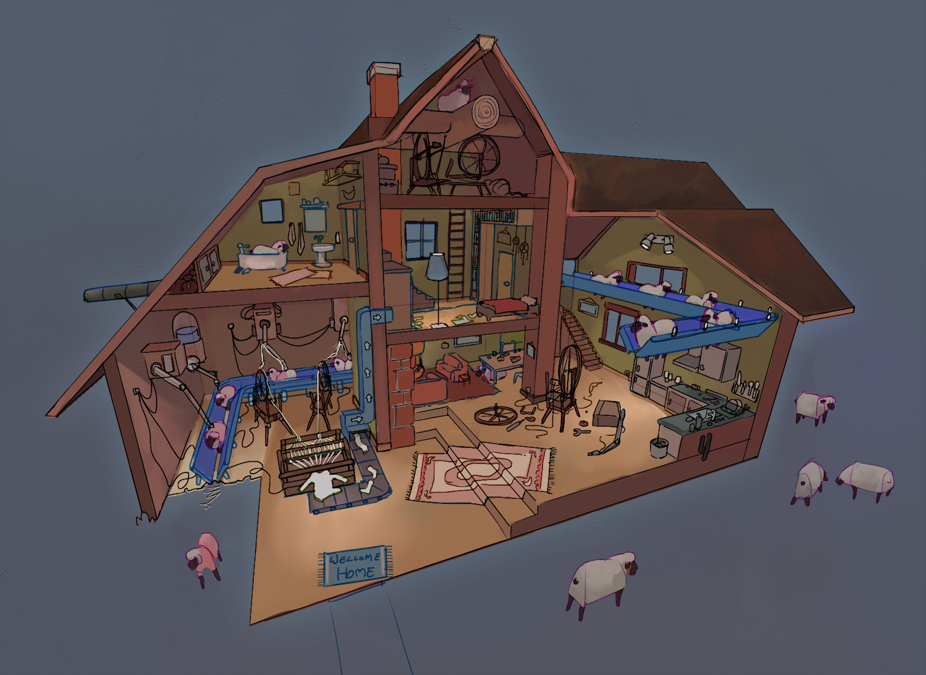 House converted to automatic jumper factory