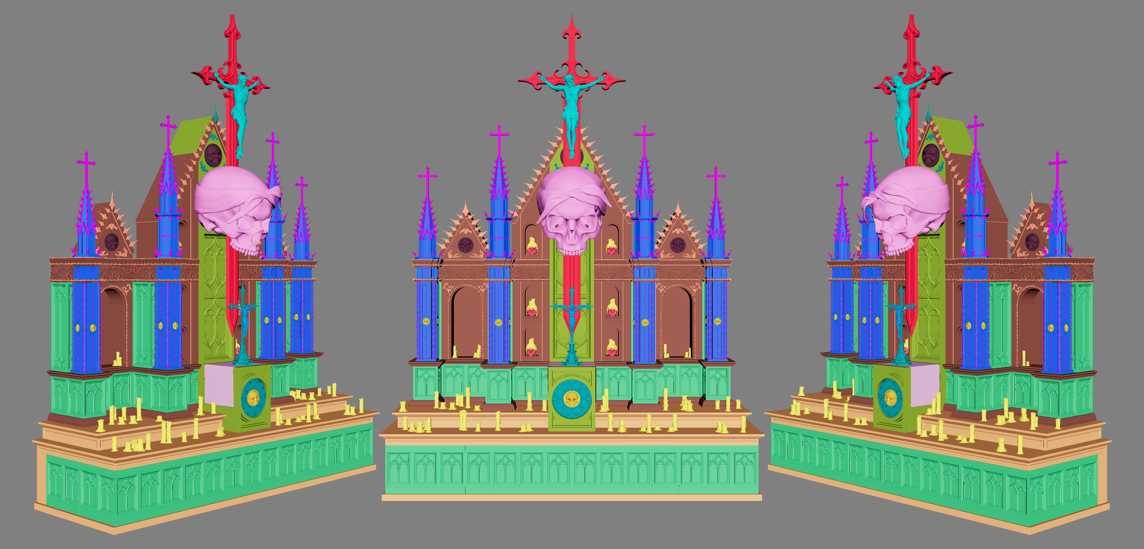 full model with texture sets