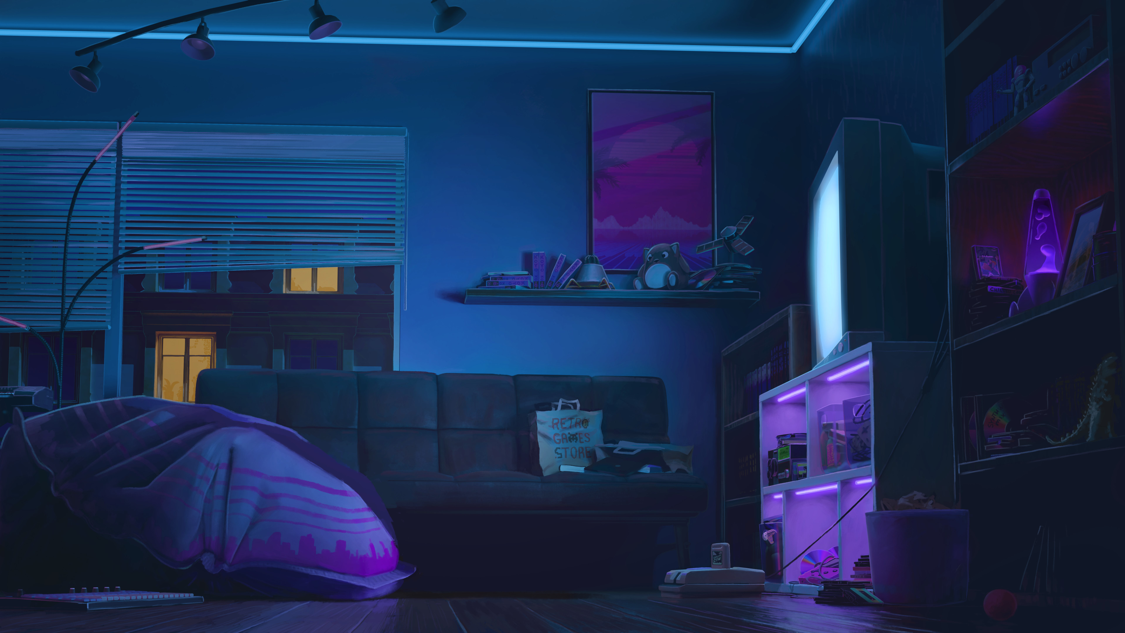 Synthwave Boy's Living room!