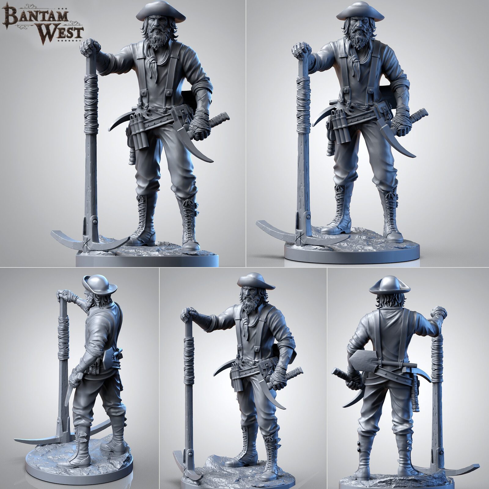 Gatlin Graves - Bantam West (2nd Edition) boardgame miniatures