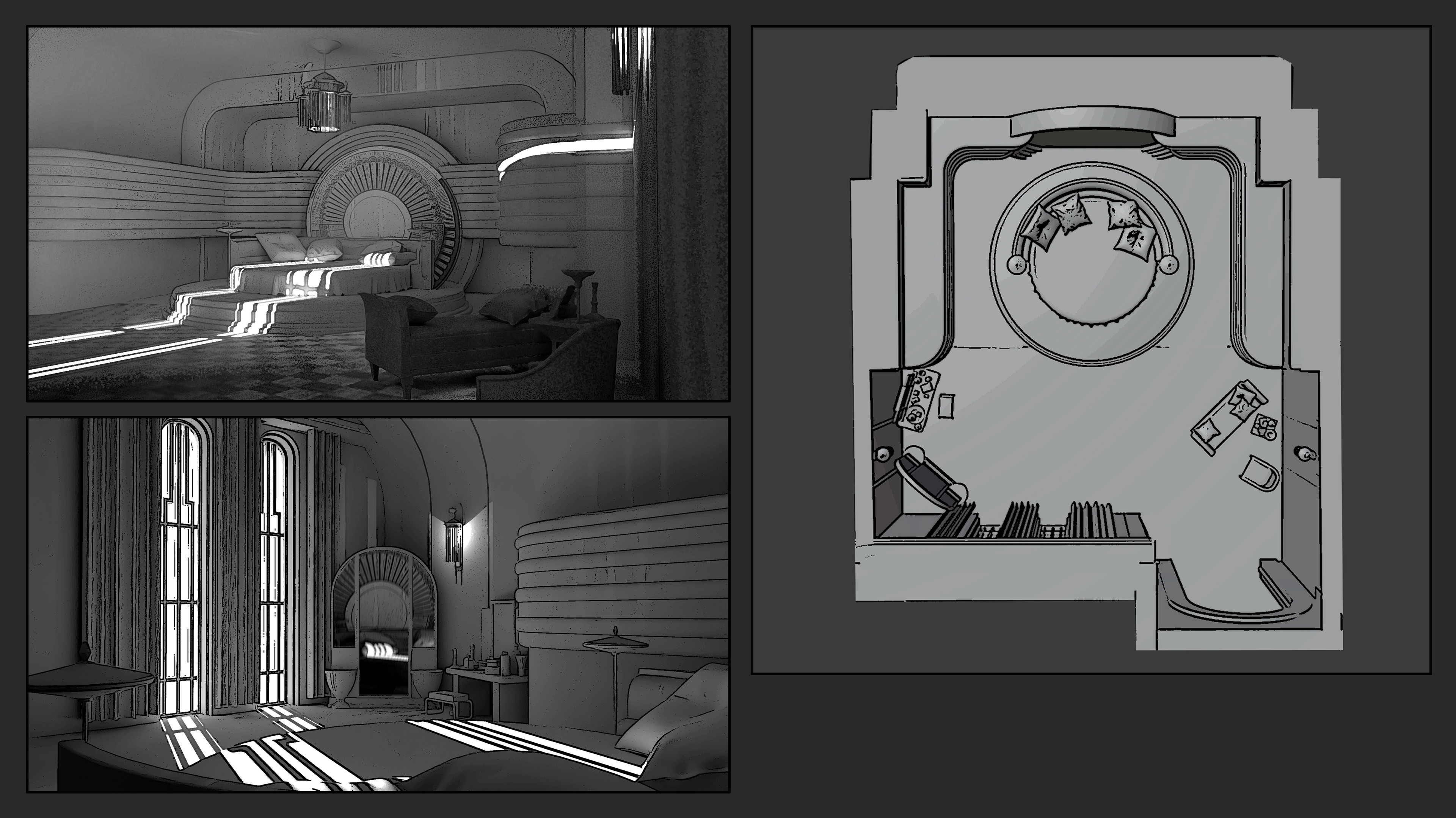 I explored several layouts before choosing the final one.